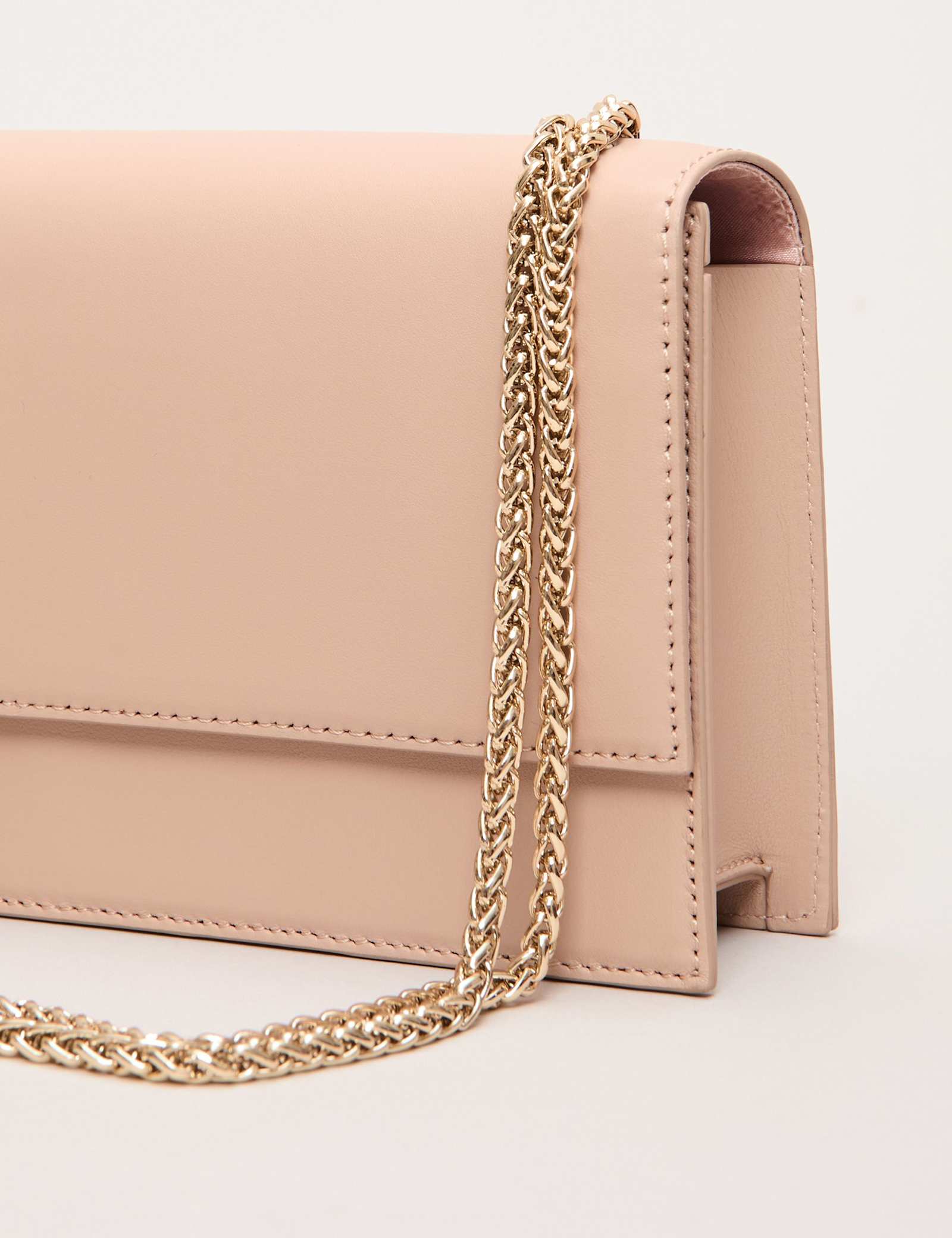 Leather Double Chain Clutch Bag - image 3