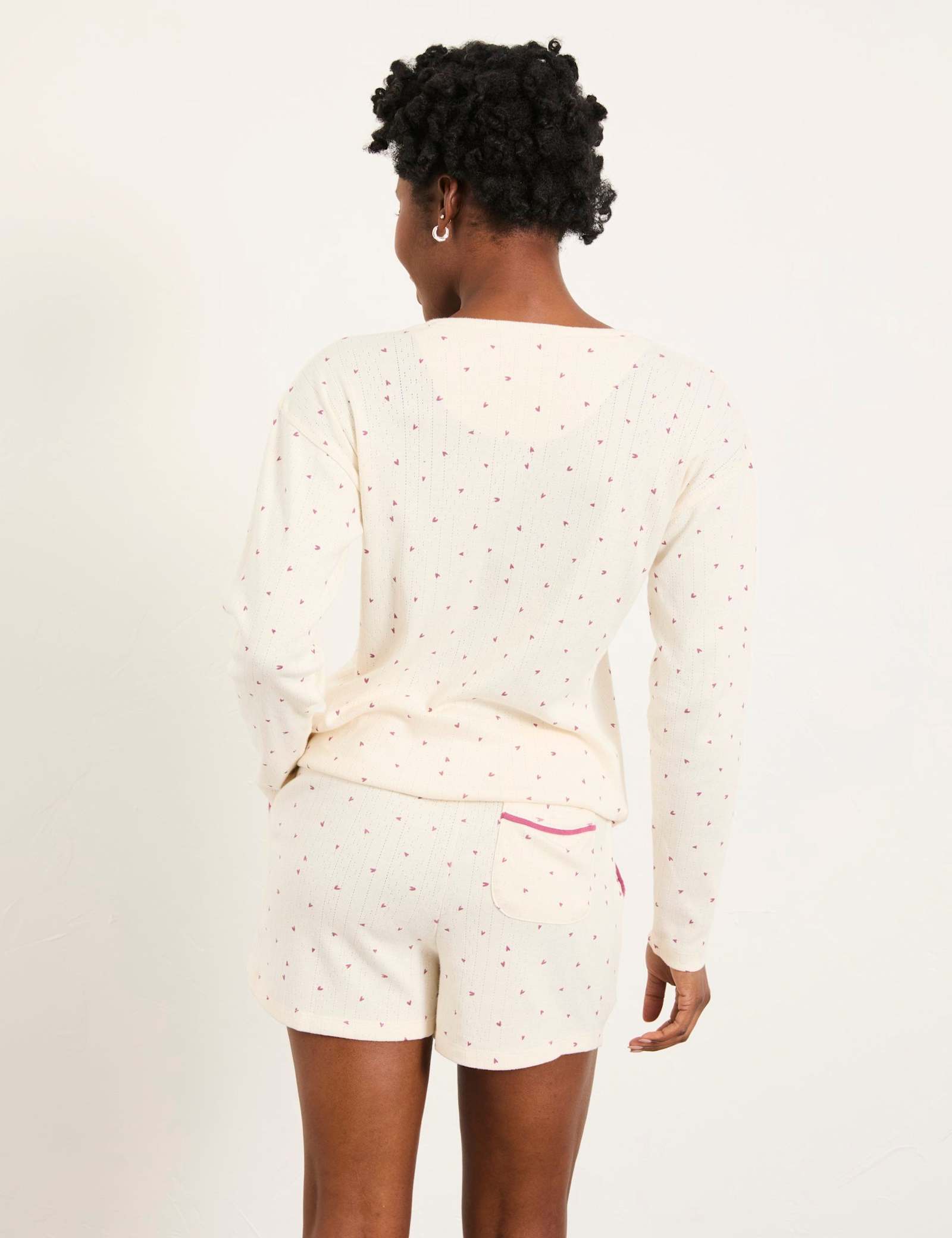 Pure Cotton Heart Print Shortie Set - image 5