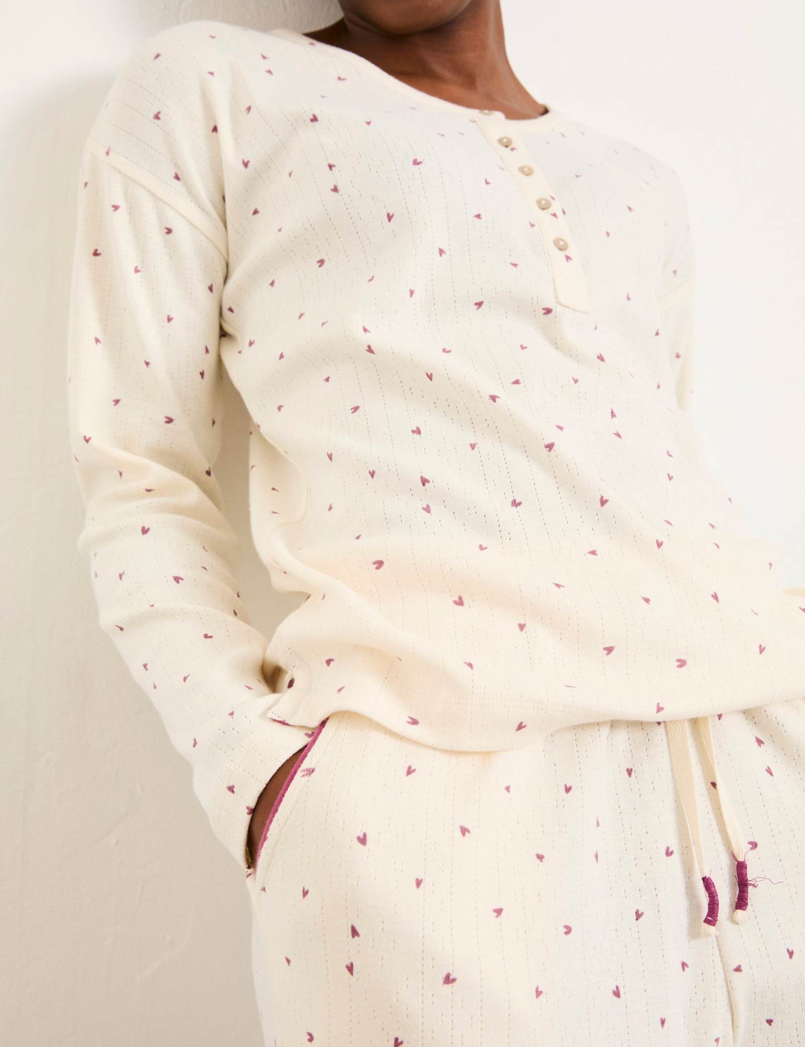 Pure Cotton Heart Print Shortie Set - image 4