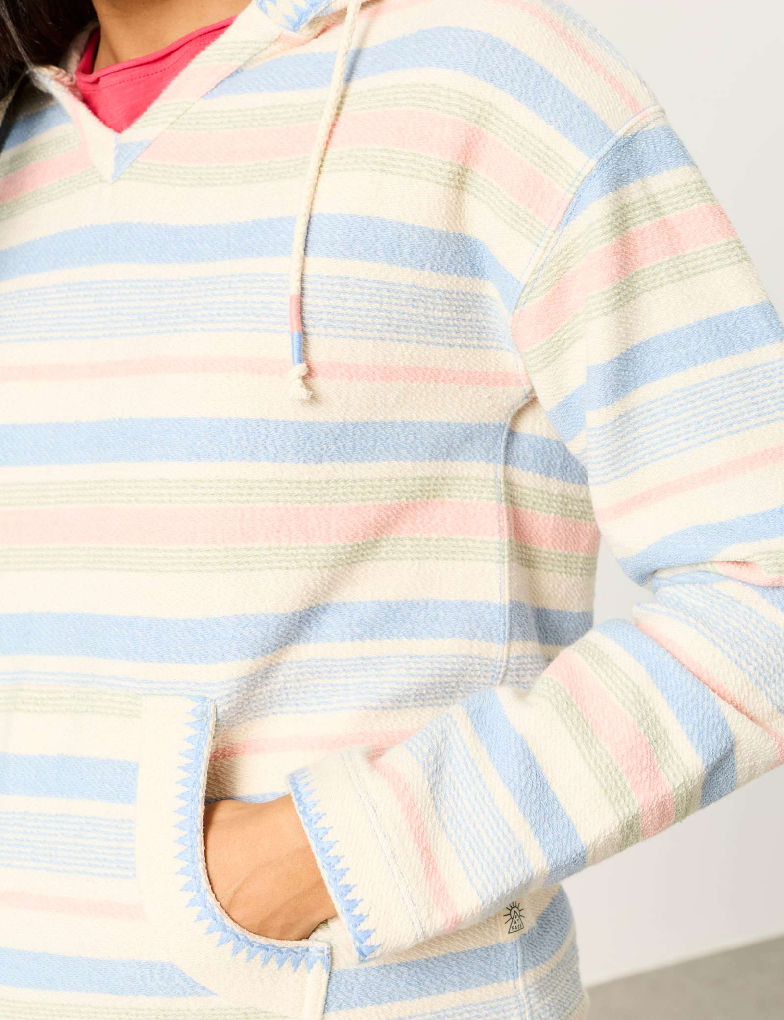 Pure Cotton Textured Striped Hoodie - image 3