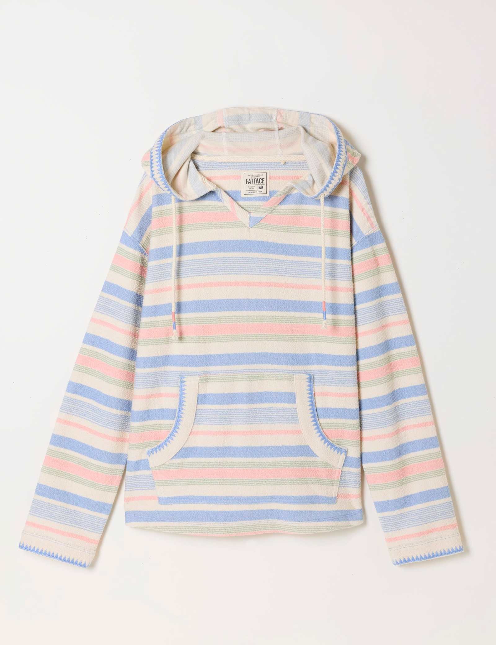 Pure Cotton Textured Striped Hoodie - image 1