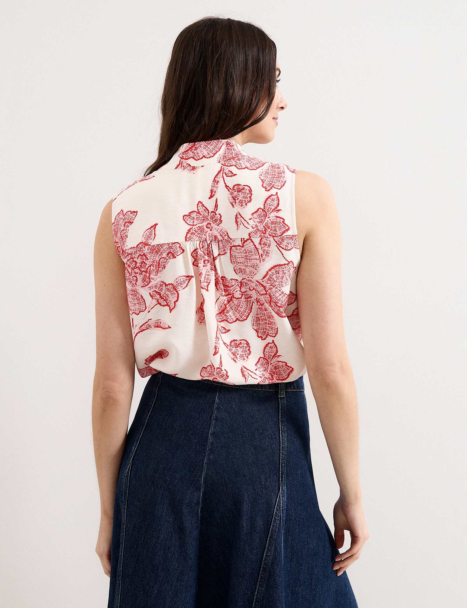 Floral Tie Neck Blouse - image 4