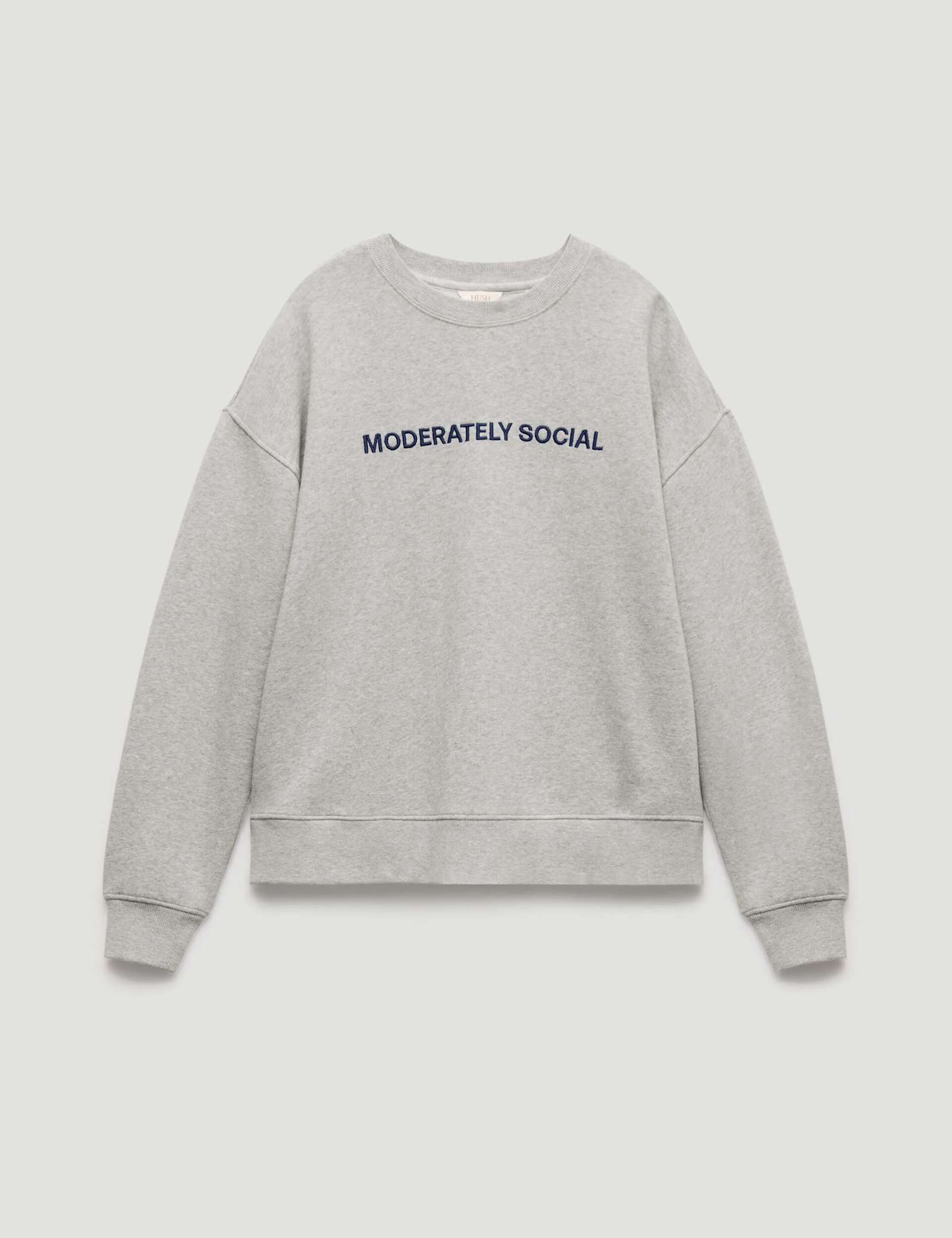 Pure Cotton Embroidered Slogan Sweatshirt - image 1