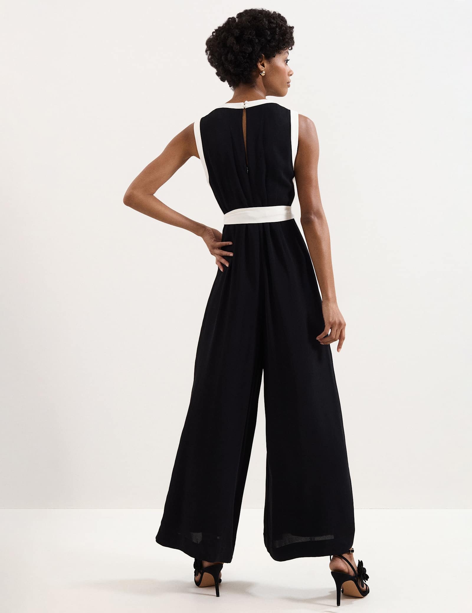 Cutout Detail Side Stripe Wide Leg Jumpsuit - image 4