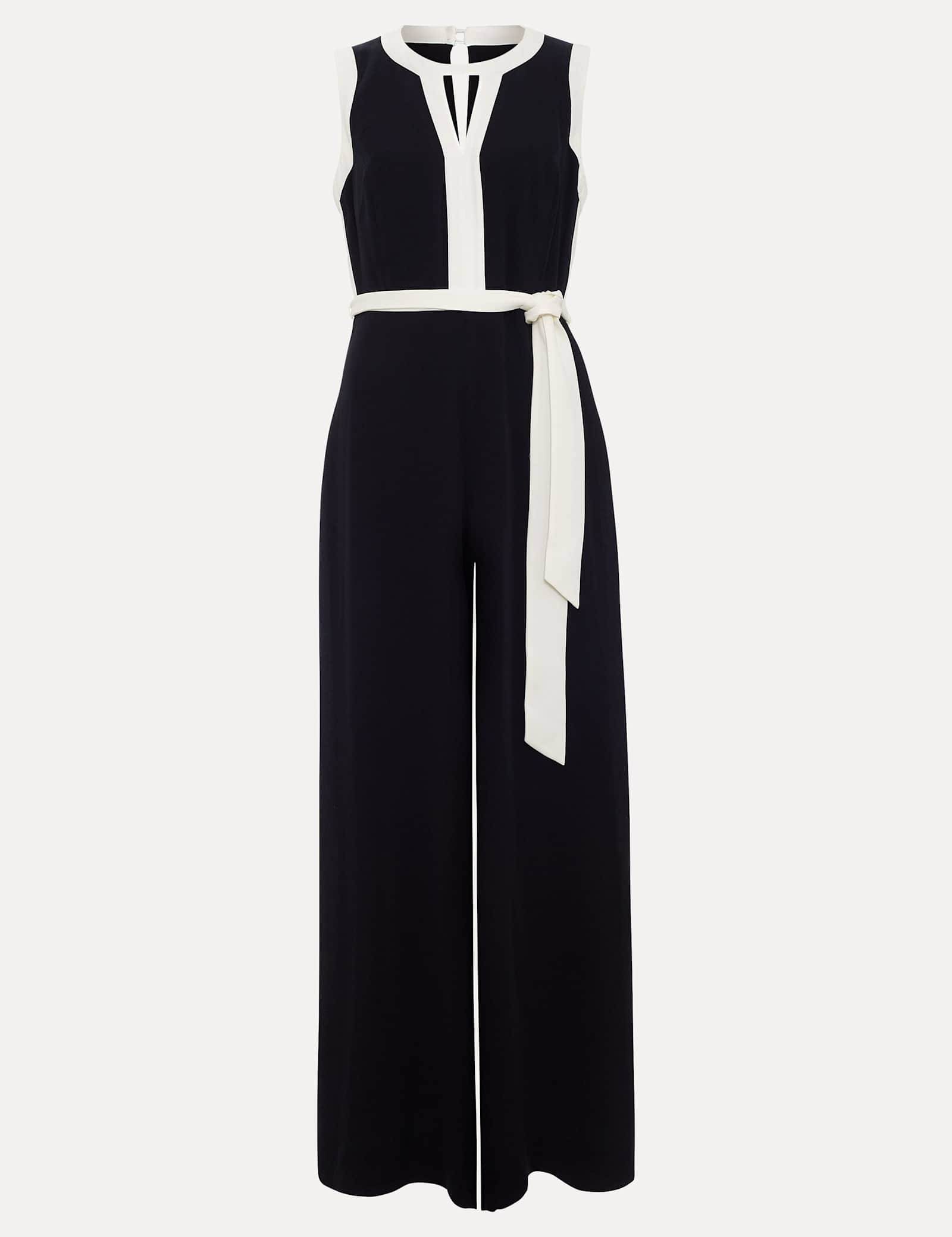 Cutout Detail Side Stripe Wide Leg Jumpsuit - image 1