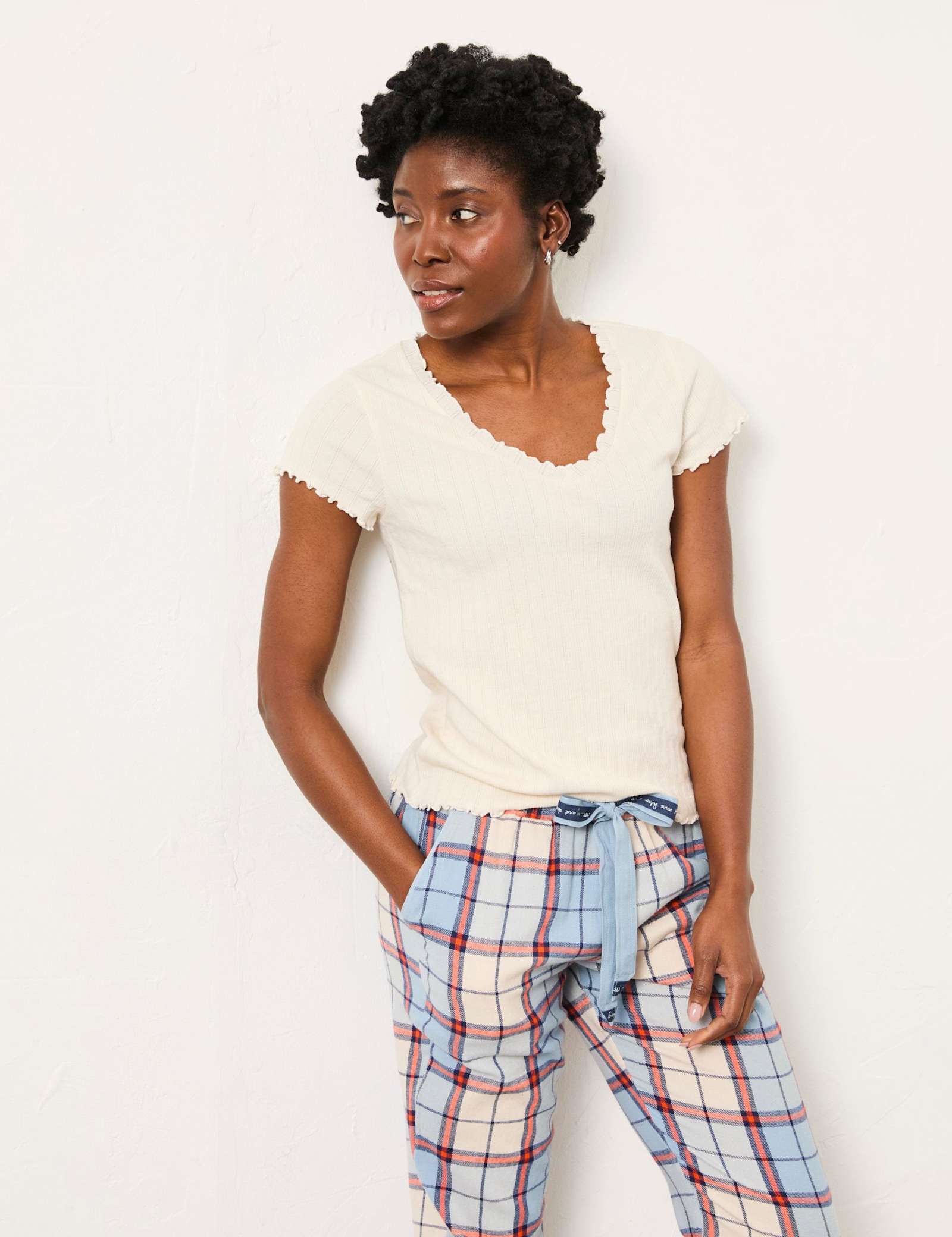 Cotton Rich Pointelle Pyjama Top - image 4