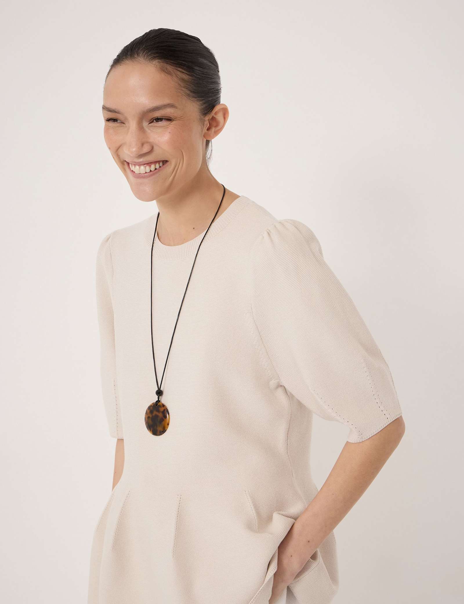 Seam Detail Peplum Top - image 3