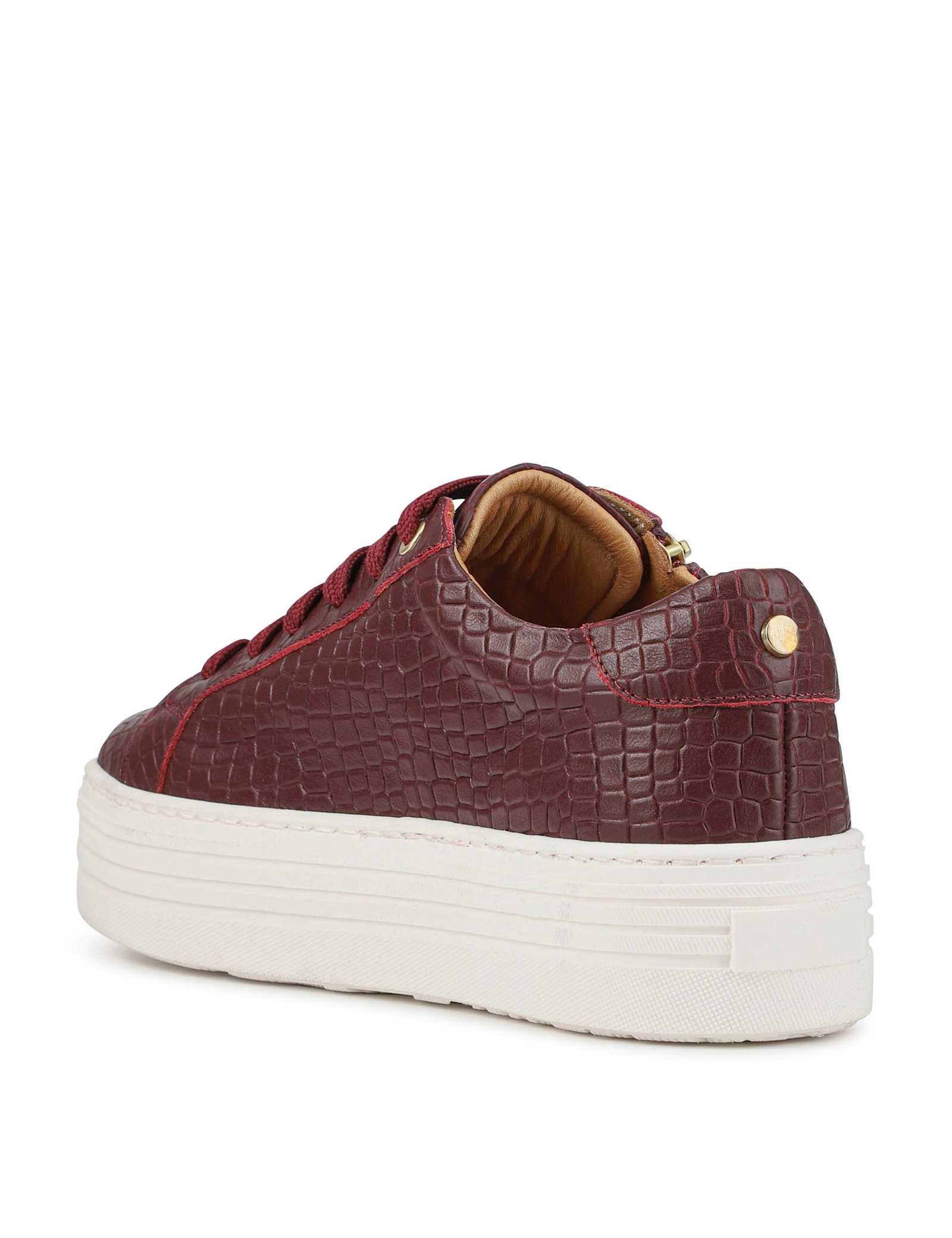 Leather Chunky Platform Trainers - image 5