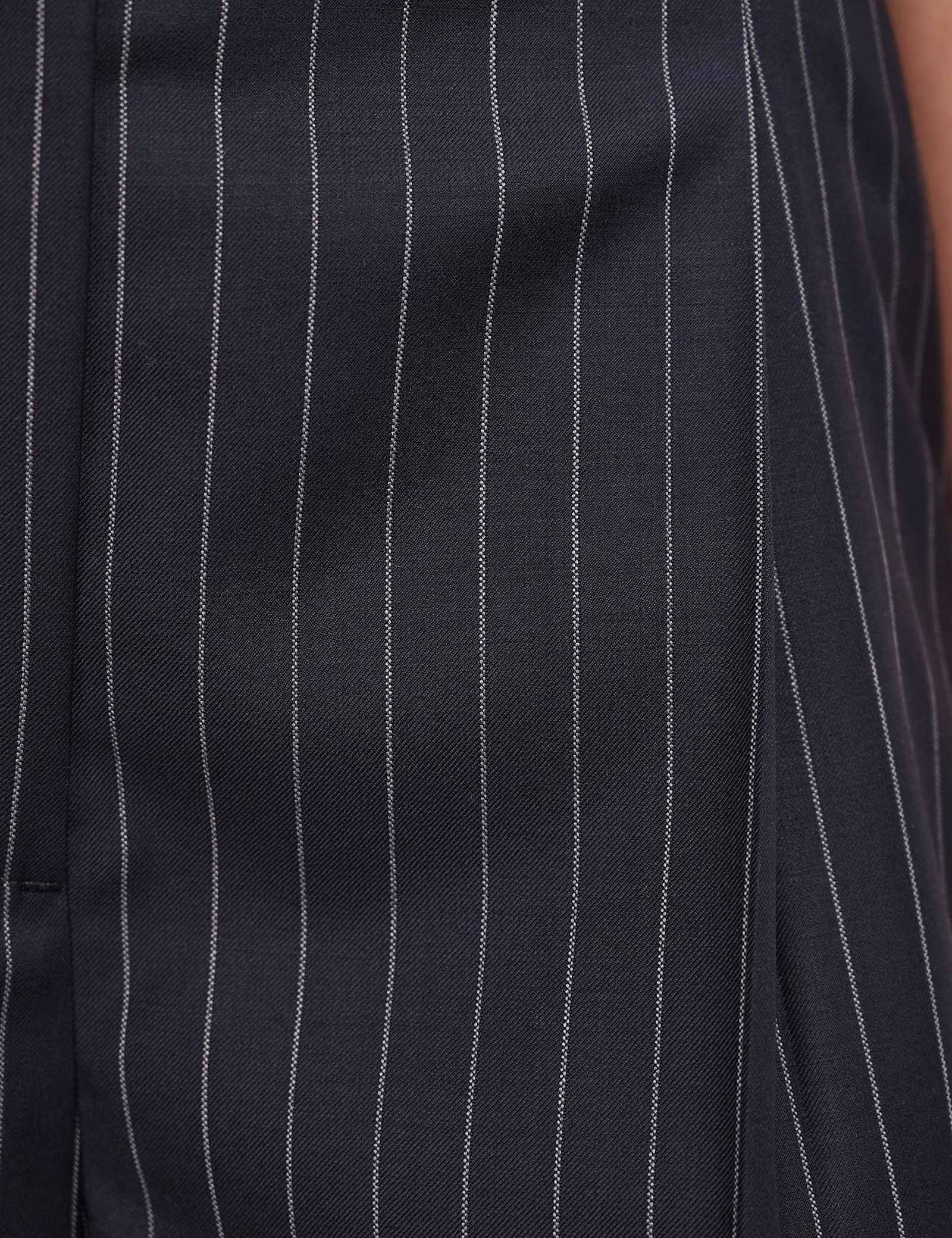Wool Blend Pinstripe Wide Leg Trousers - image 2
