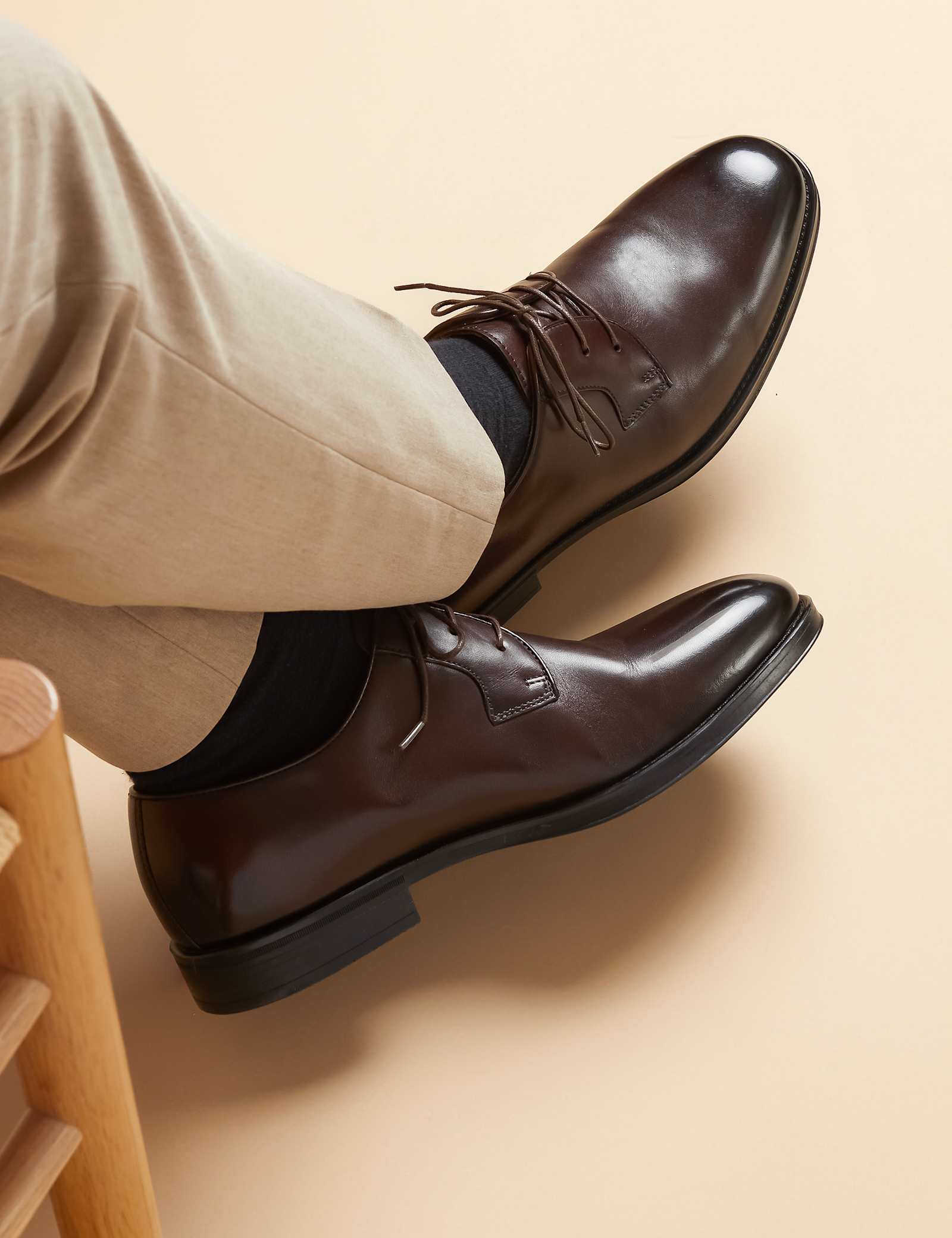 Wide Fit Leather Derby Shoes - image 2
