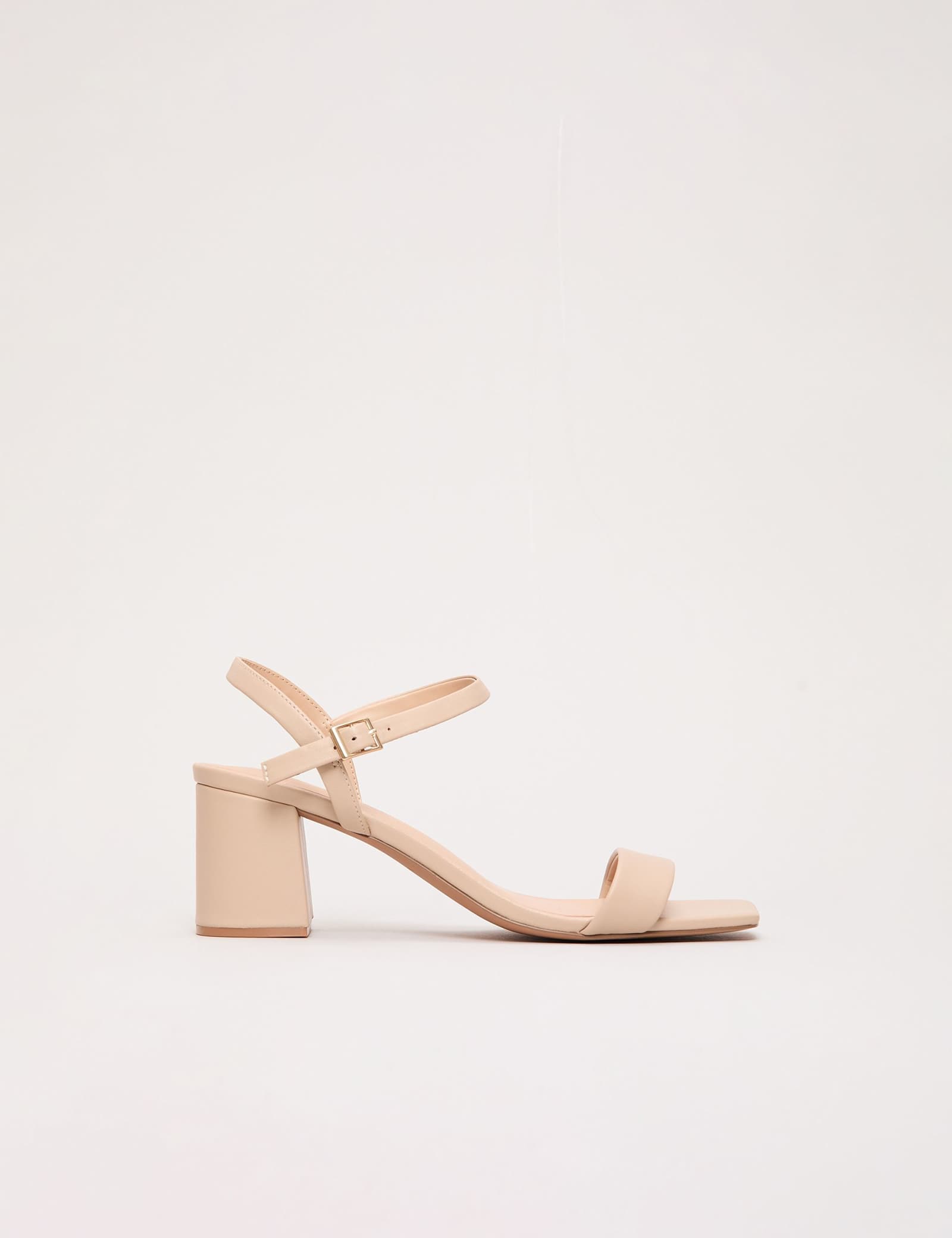 Leather Ankle Strap Block Heel Sandals - image 1