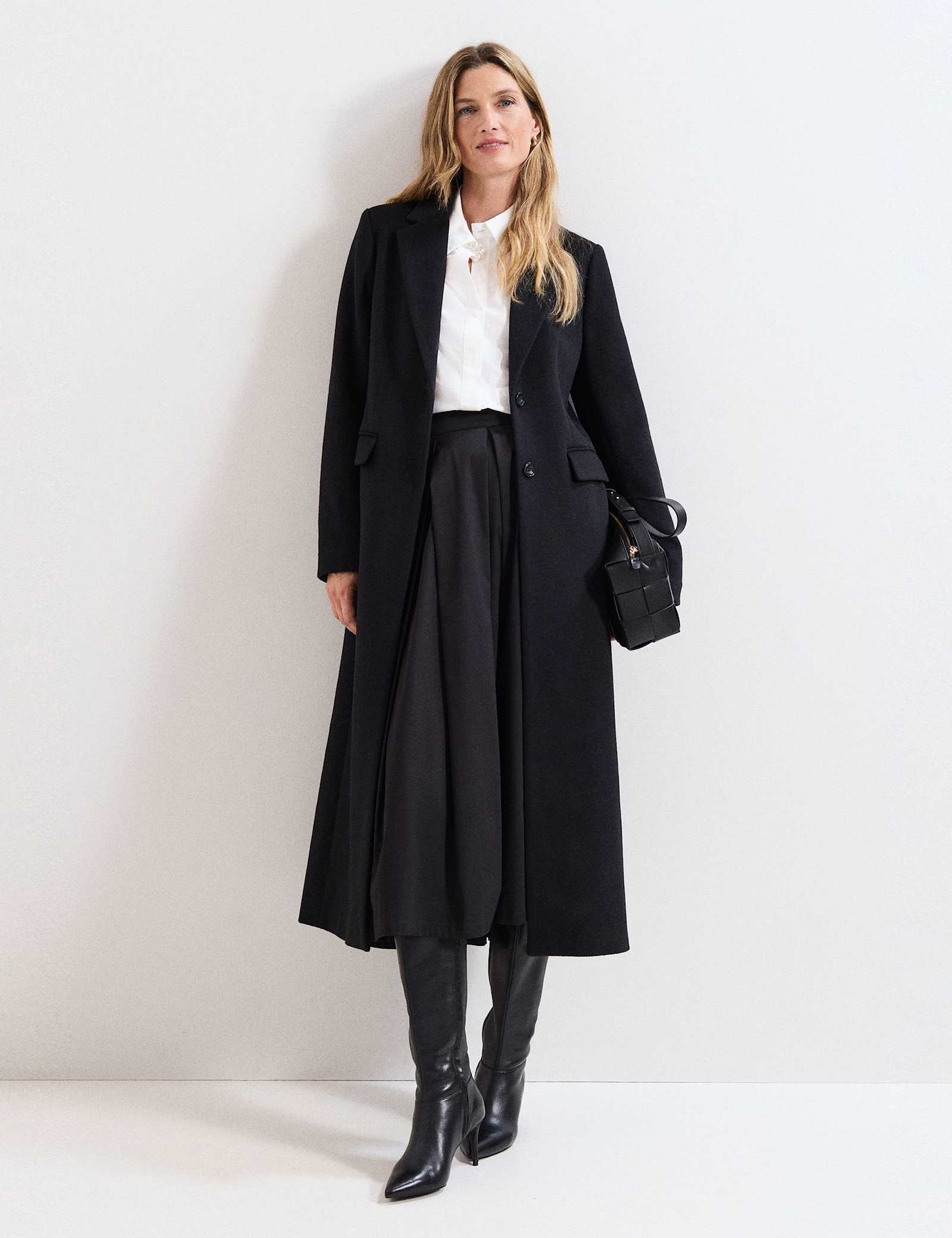 Wool Rich Collared Longline Coat - image 5