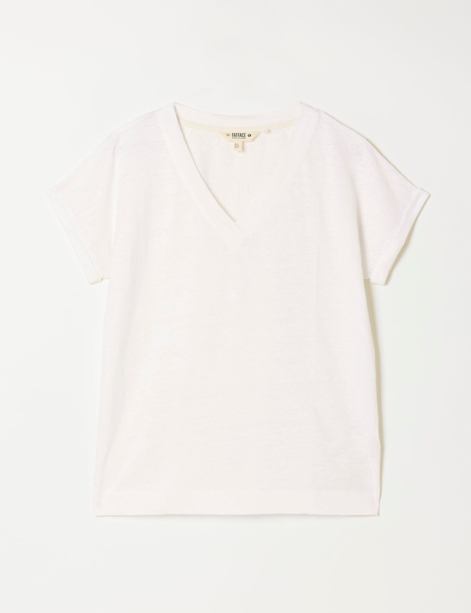 Pure Linen V-Neck T-Shirt - image 1