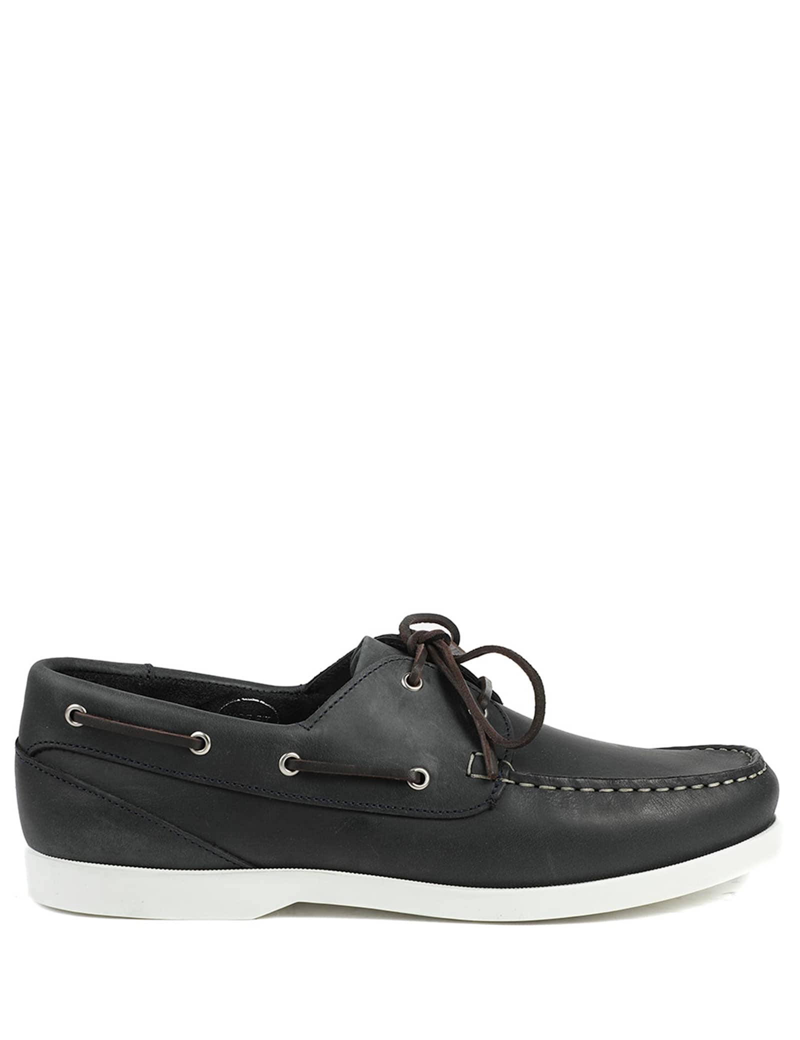 Wide Fit Leather Lace Up Boat Shoes - image 1