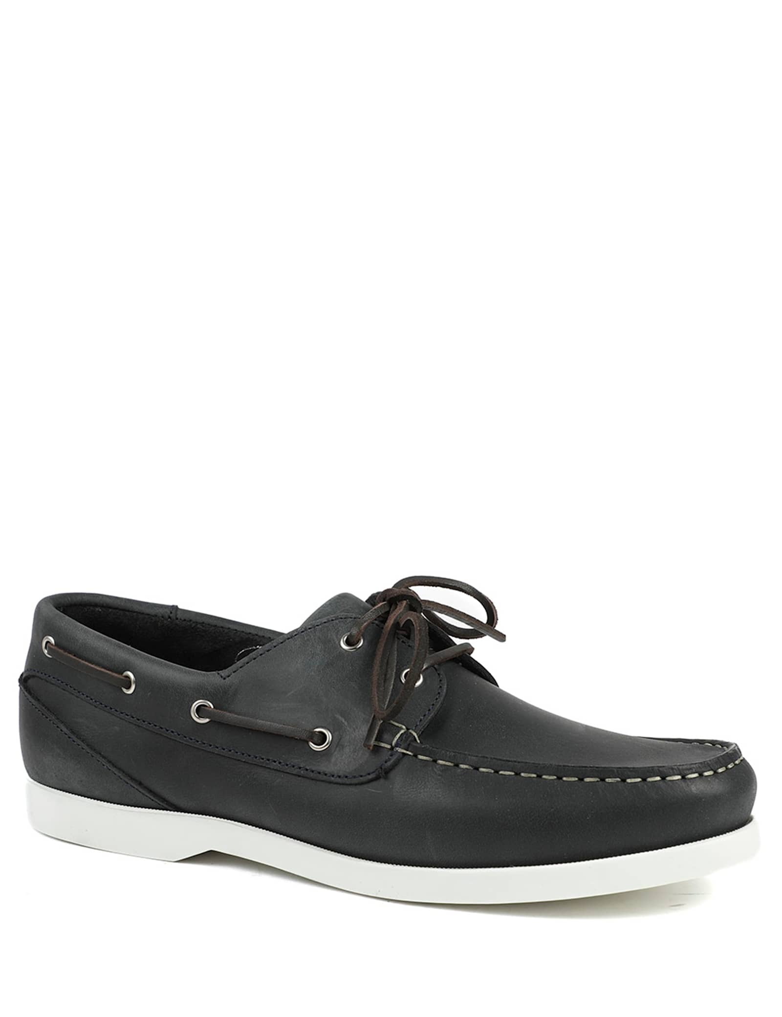 Wide Fit Leather Lace Up Boat Shoes - image 4