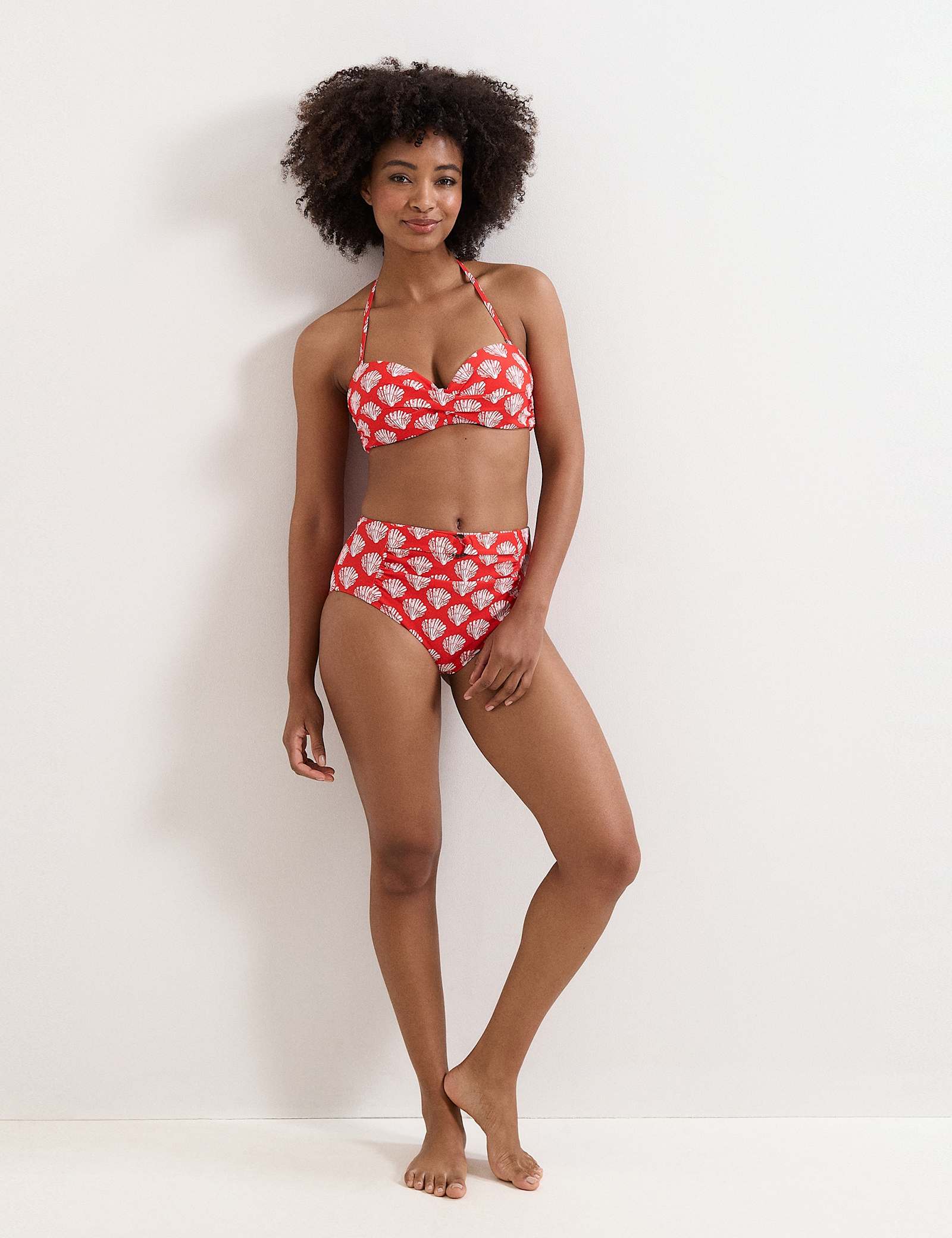 Shell Print High Waisted Bikini Bottoms - image 5