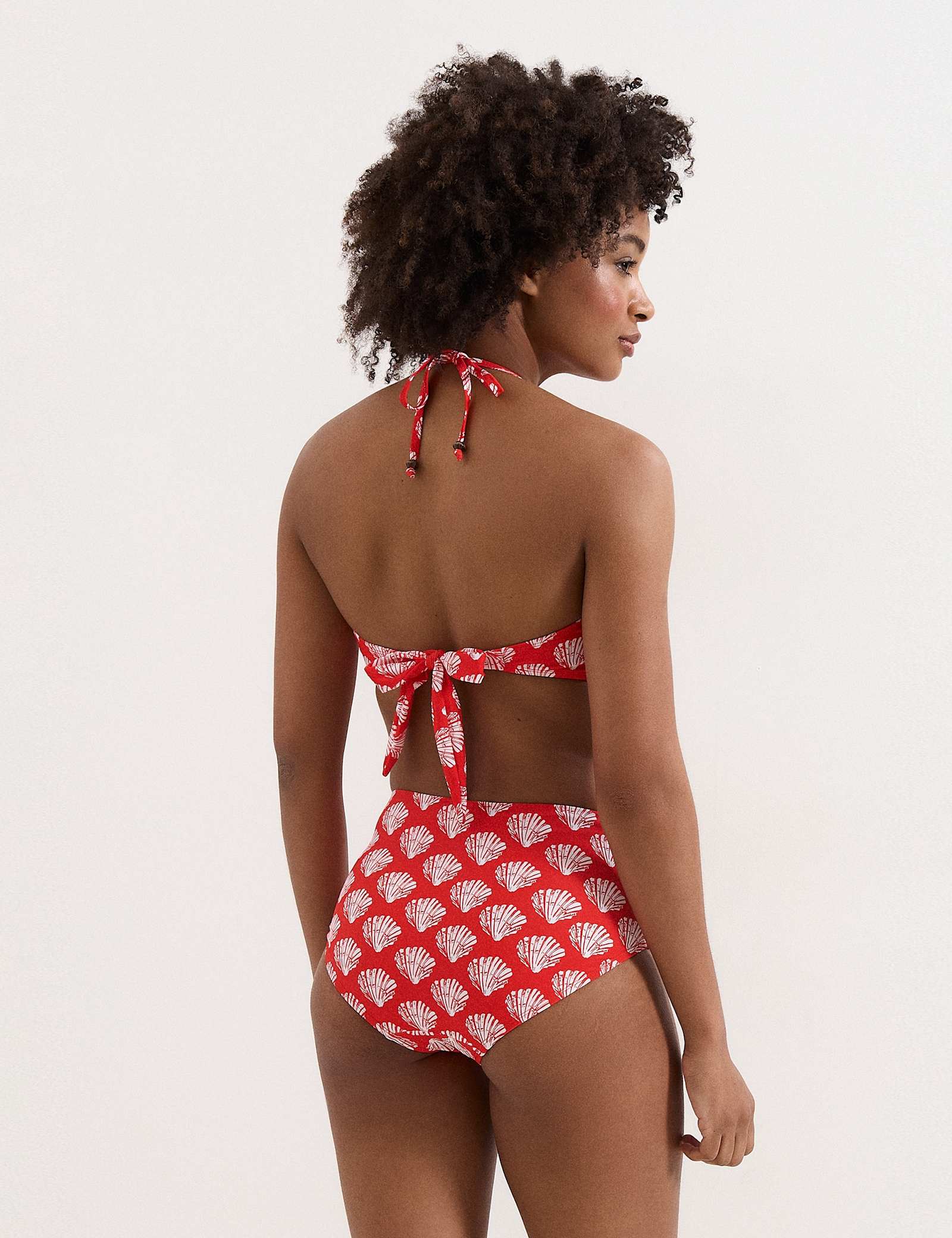 Shell Print High Waisted Bikini Bottoms - image 3
