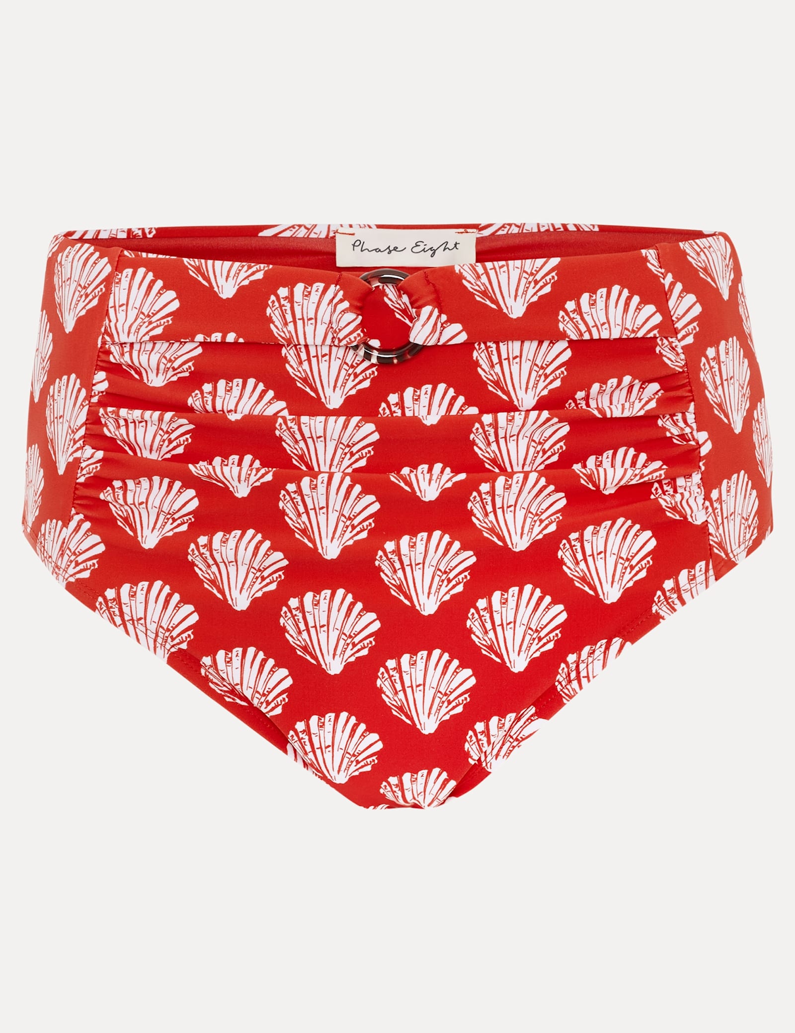 Shell Print High Waisted Bikini Bottoms - image 1