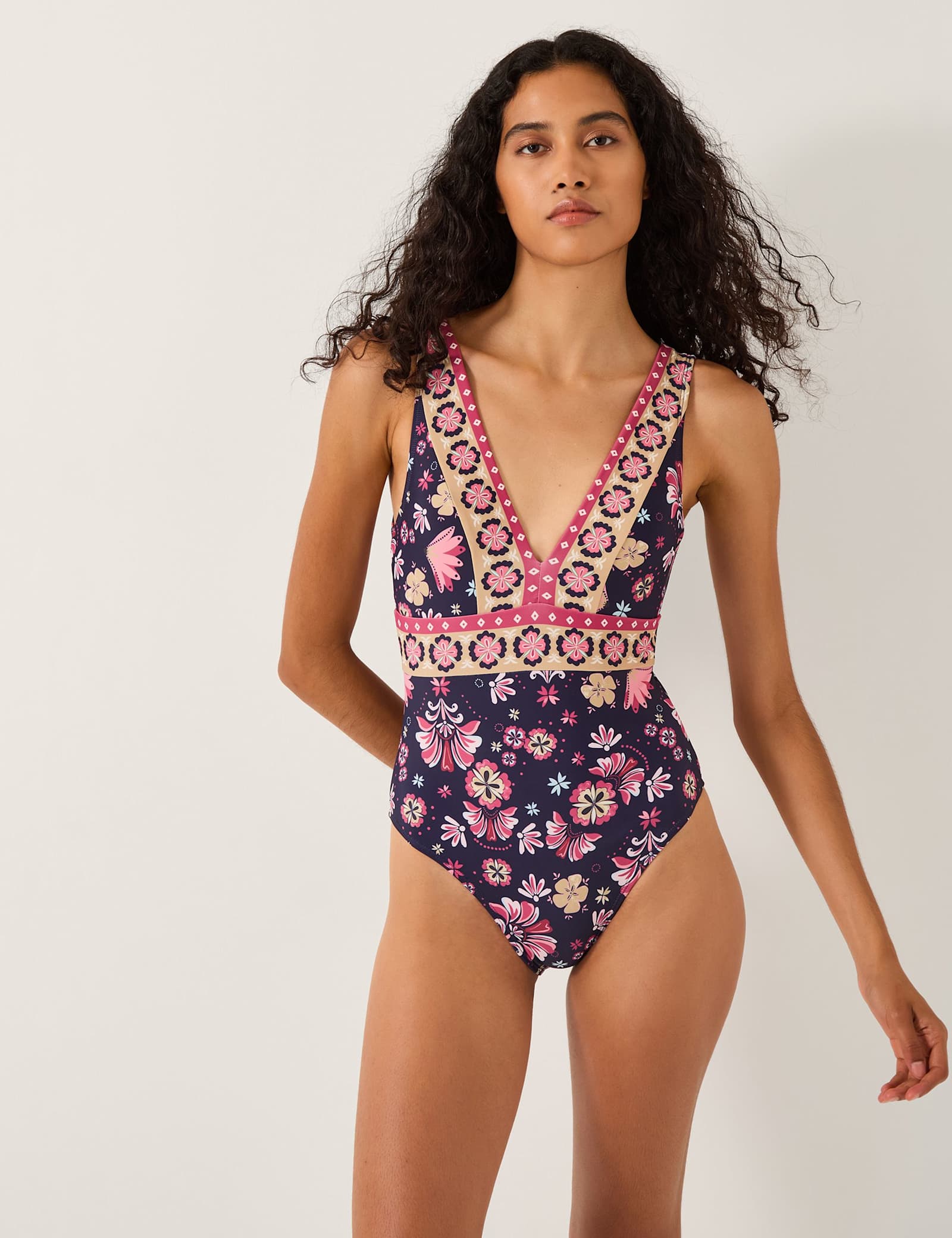 Floral V-Neck Swimsuit - image 2