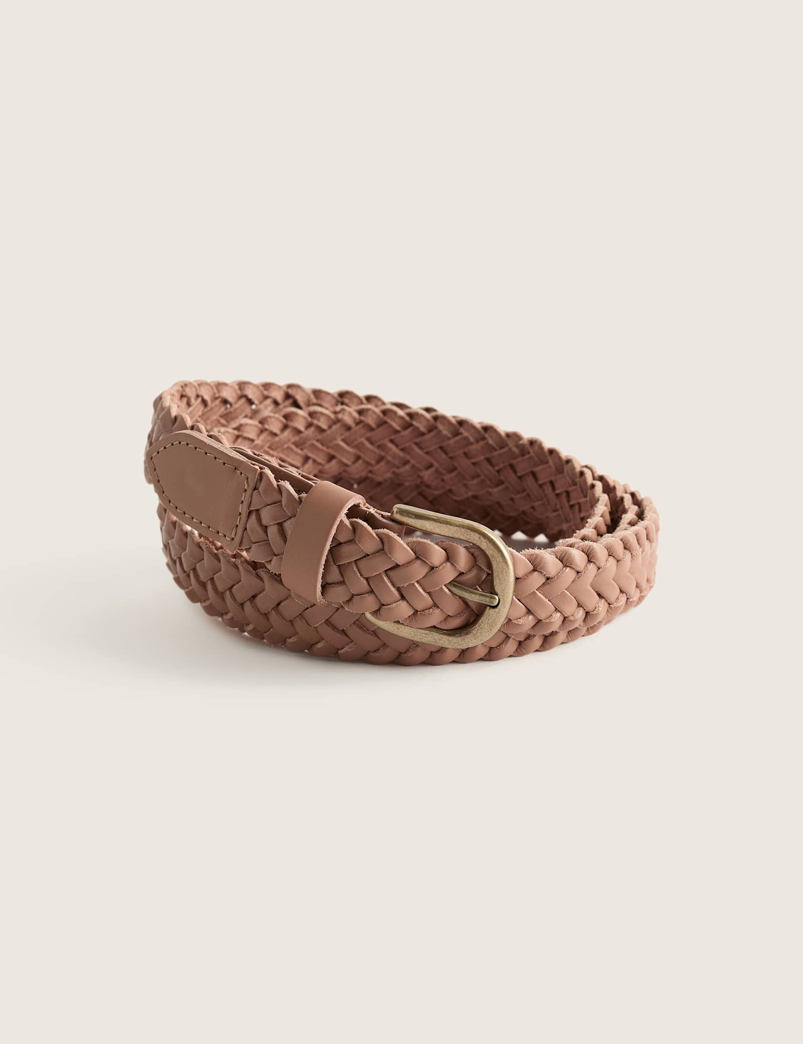 Leather Intertwined Woven Jeans Belt - image 1