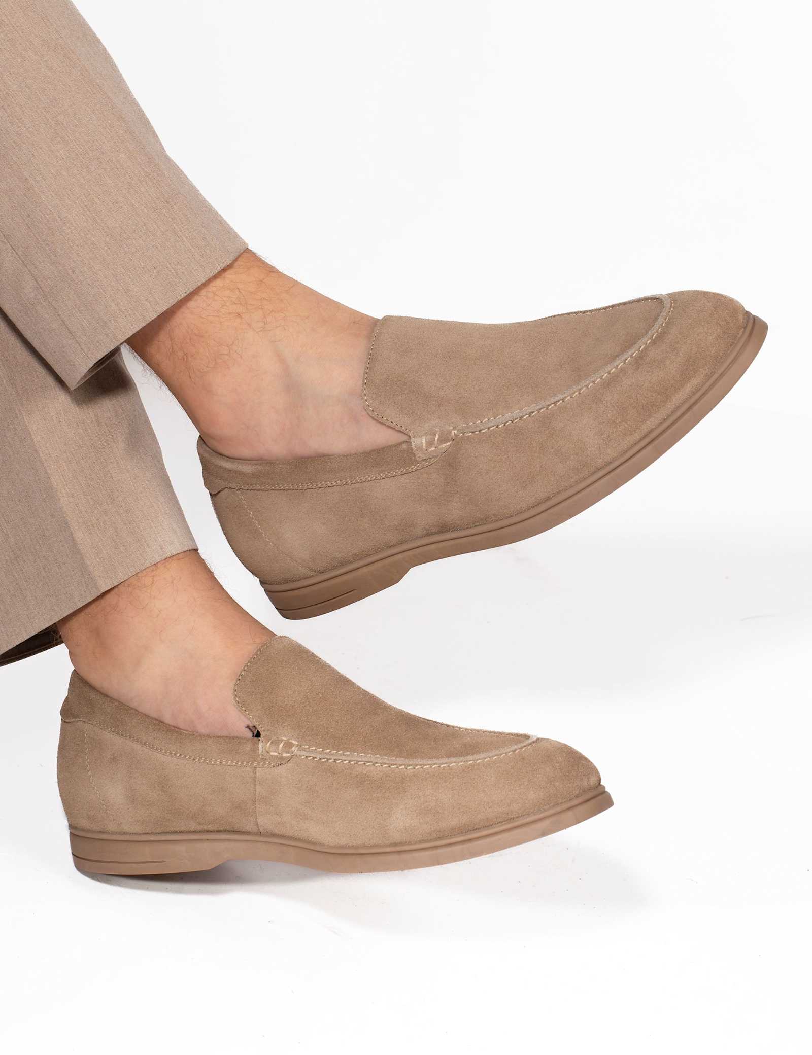 Suede Slip On Loafers - image 1