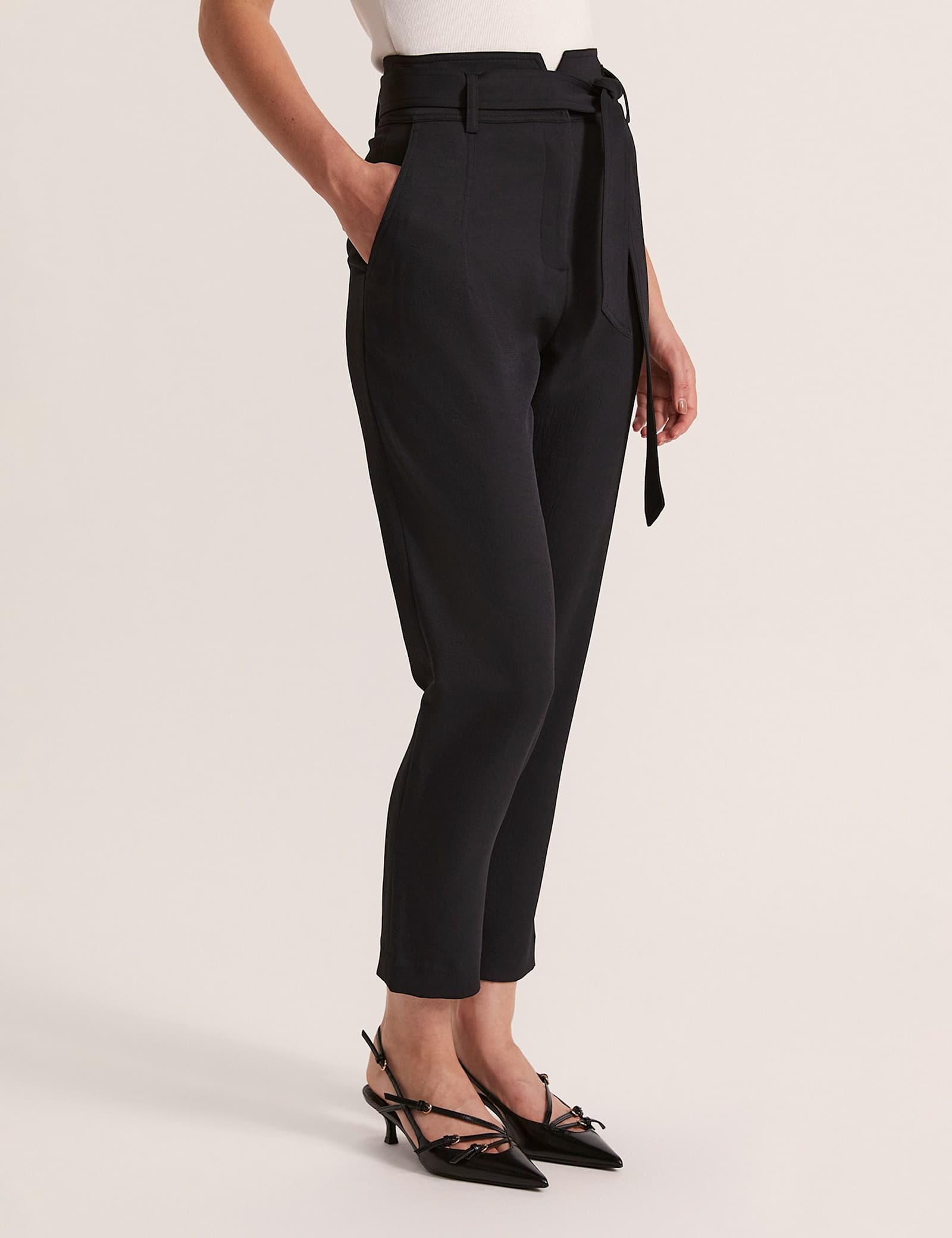 Belted Straight Leg Trousers - image 5