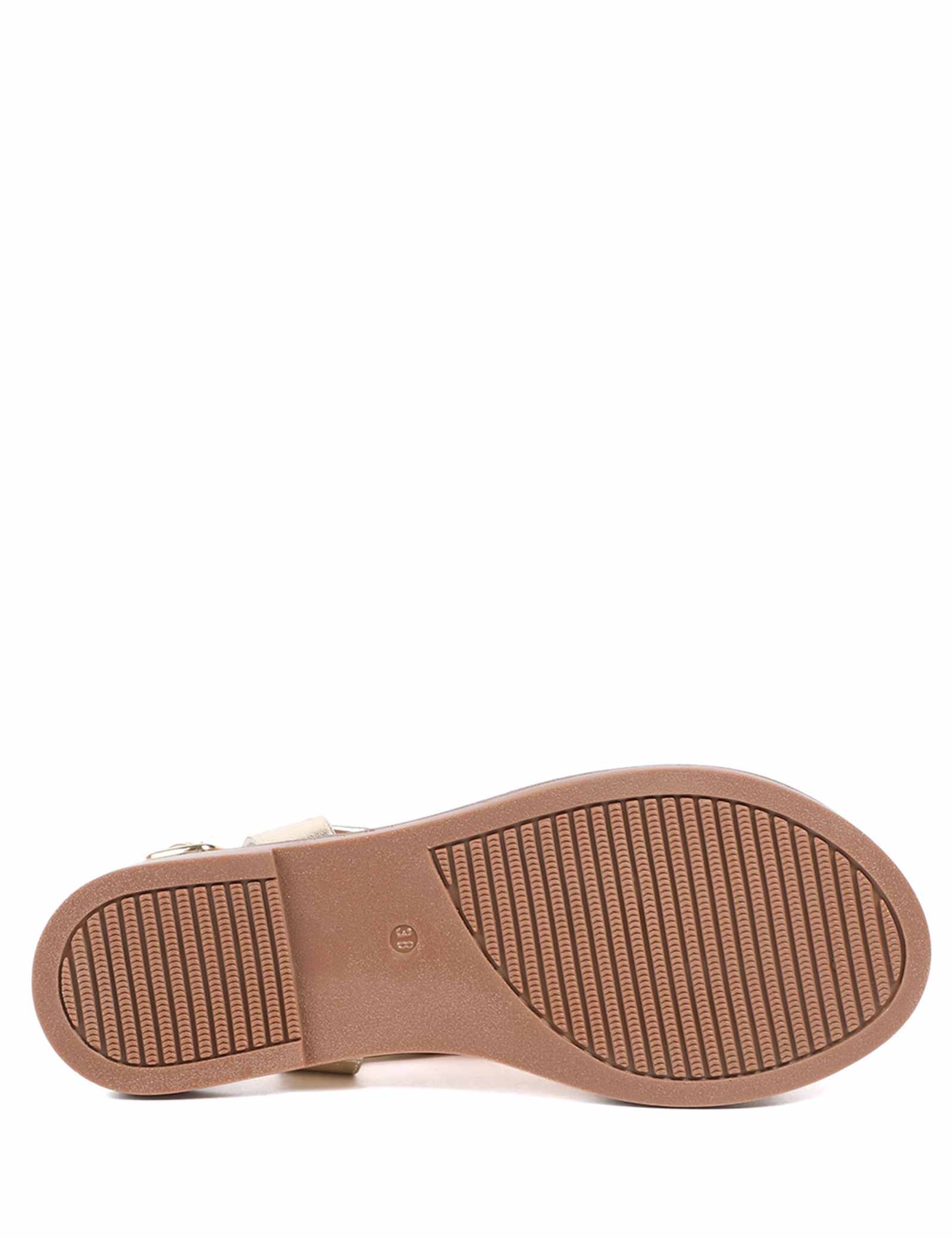 Wide Fit Leather Metallic Flat Sandals - image 2