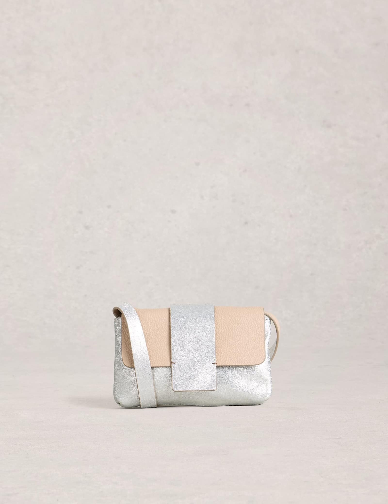 Leather Metallic Shoulder Bag - image 1