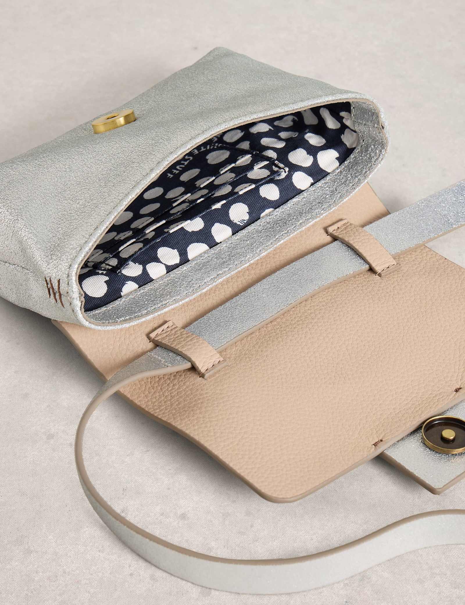 Leather Metallic Shoulder Bag - image 3