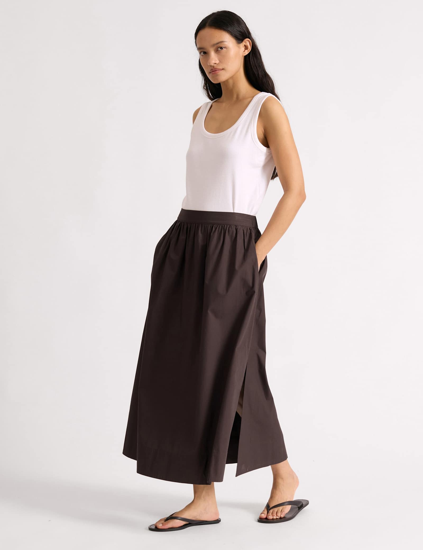 Pure Cotton Midaxi A-Line Skirt - image 4