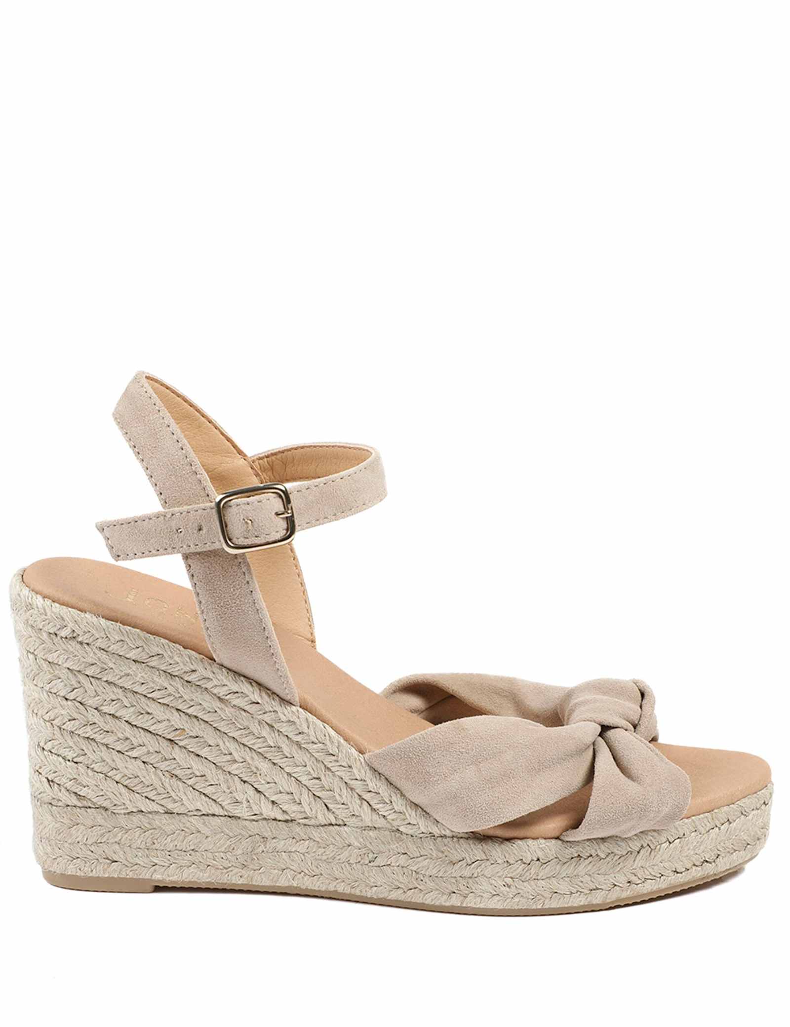 Suede Knot Ankle Strap Wedge Espadrilles - image 5