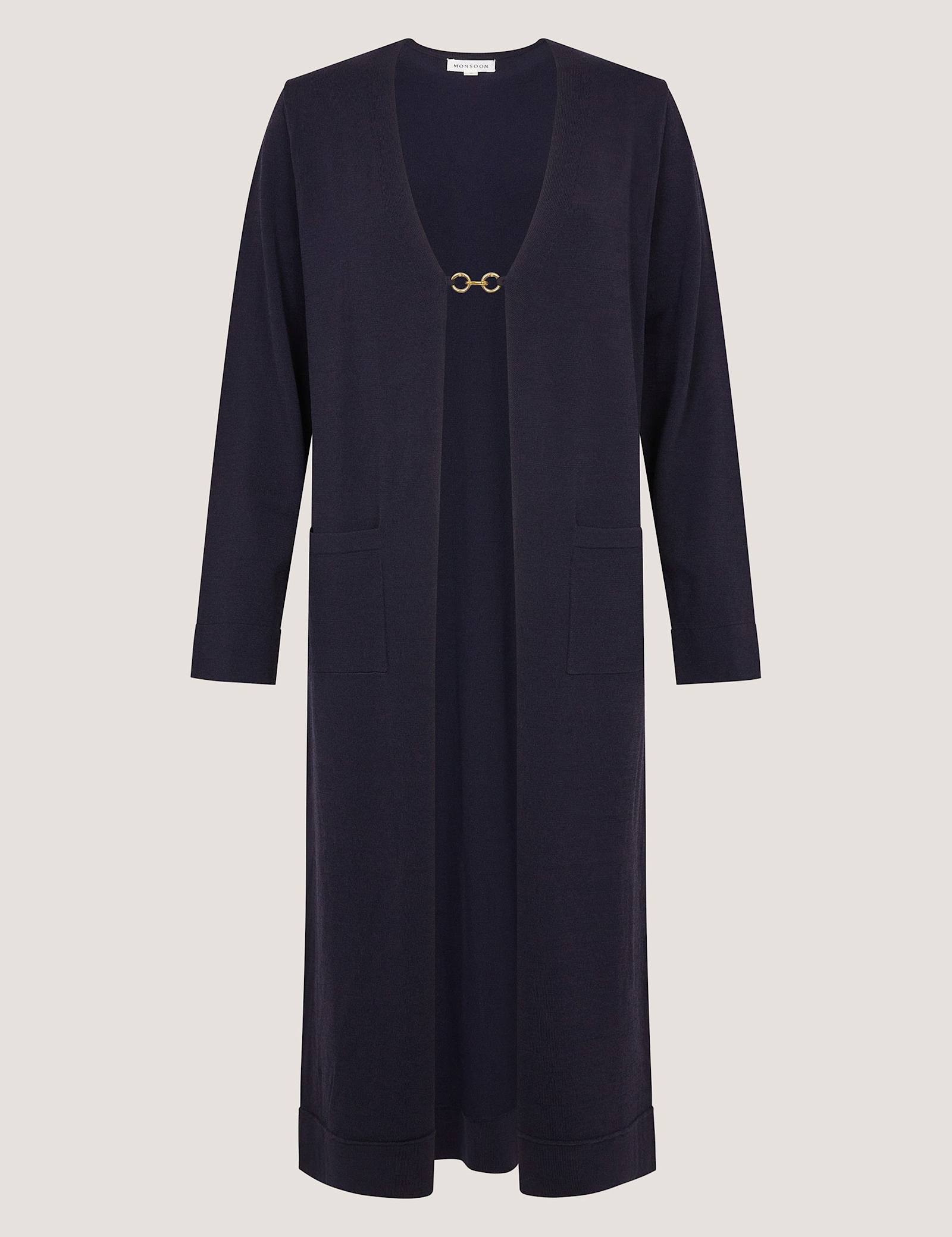 V-Neck Edge to Edge Longline Cardigan - image 1