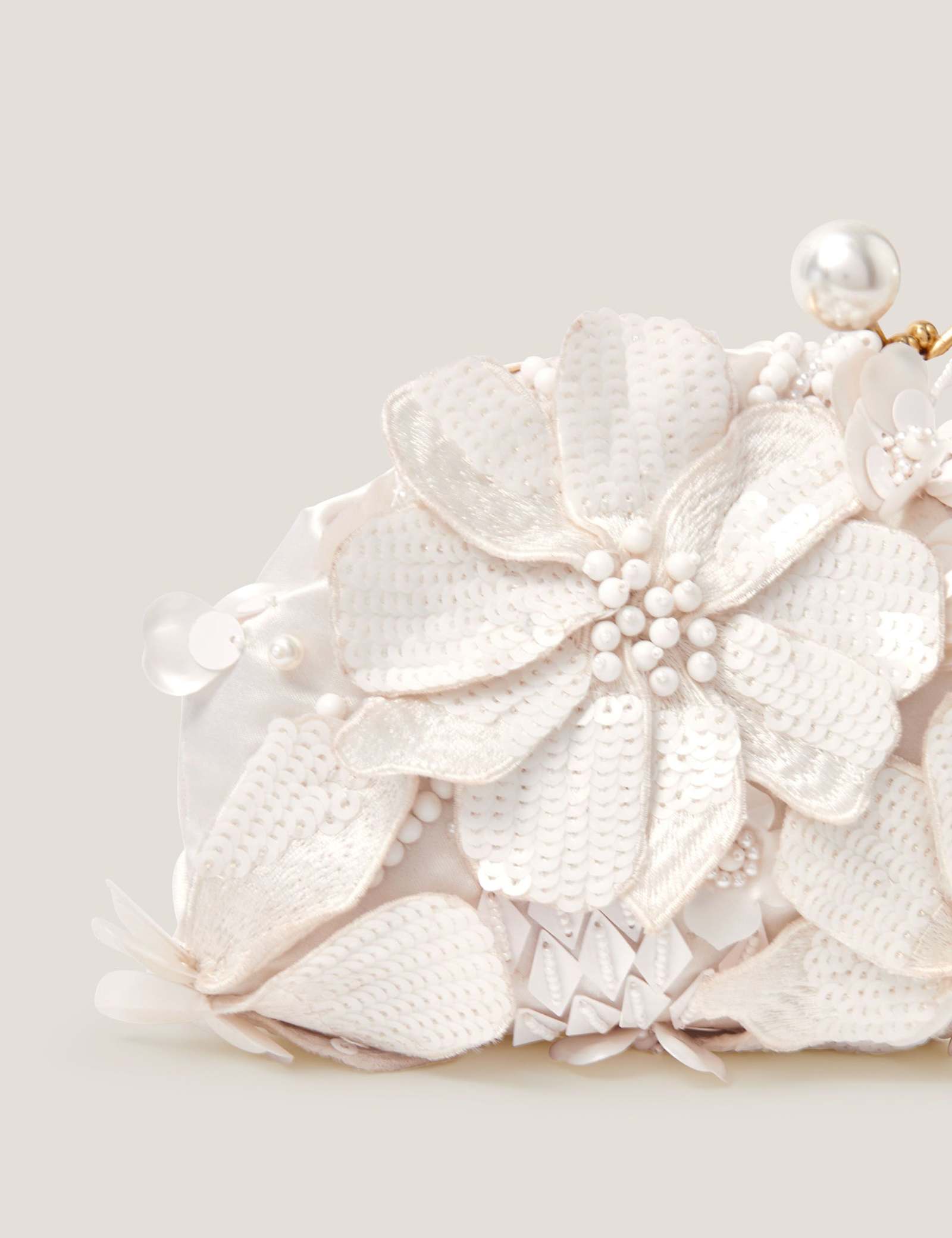Velvet Beaded Chain Strap Clutch Bag - image 2