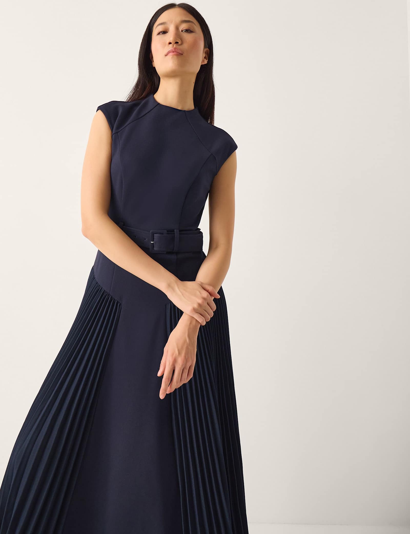 Pleated Mini Skater Dress - image 2