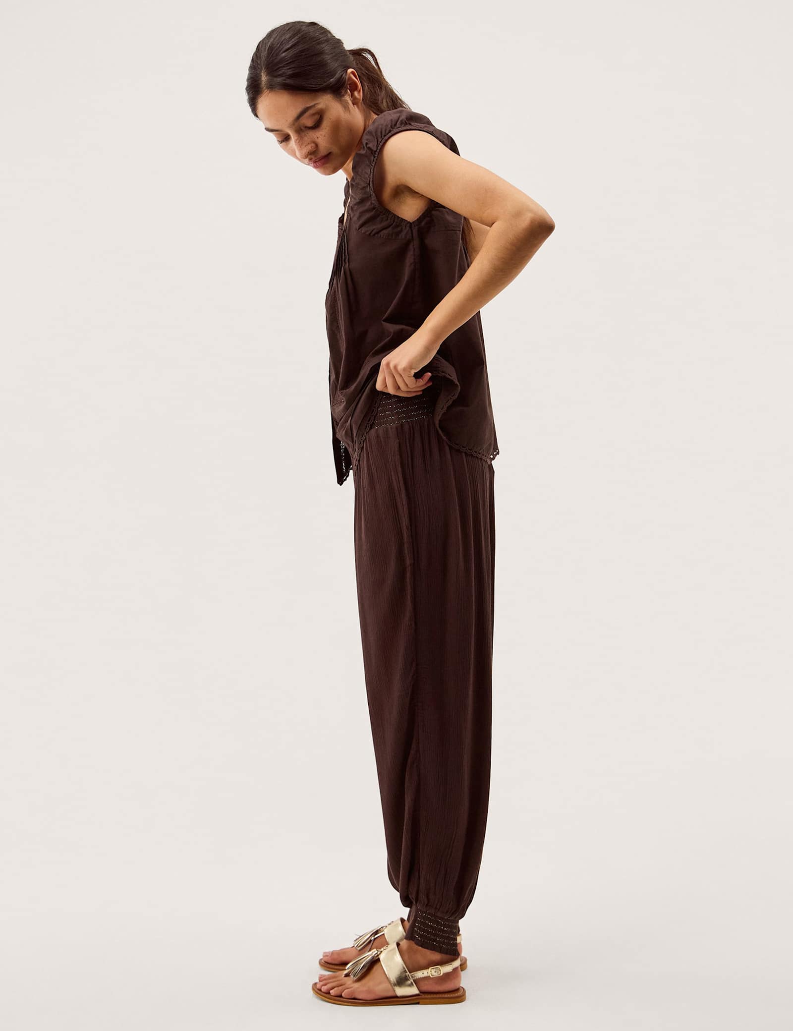 Shirred Relaxed Joggers - image 4