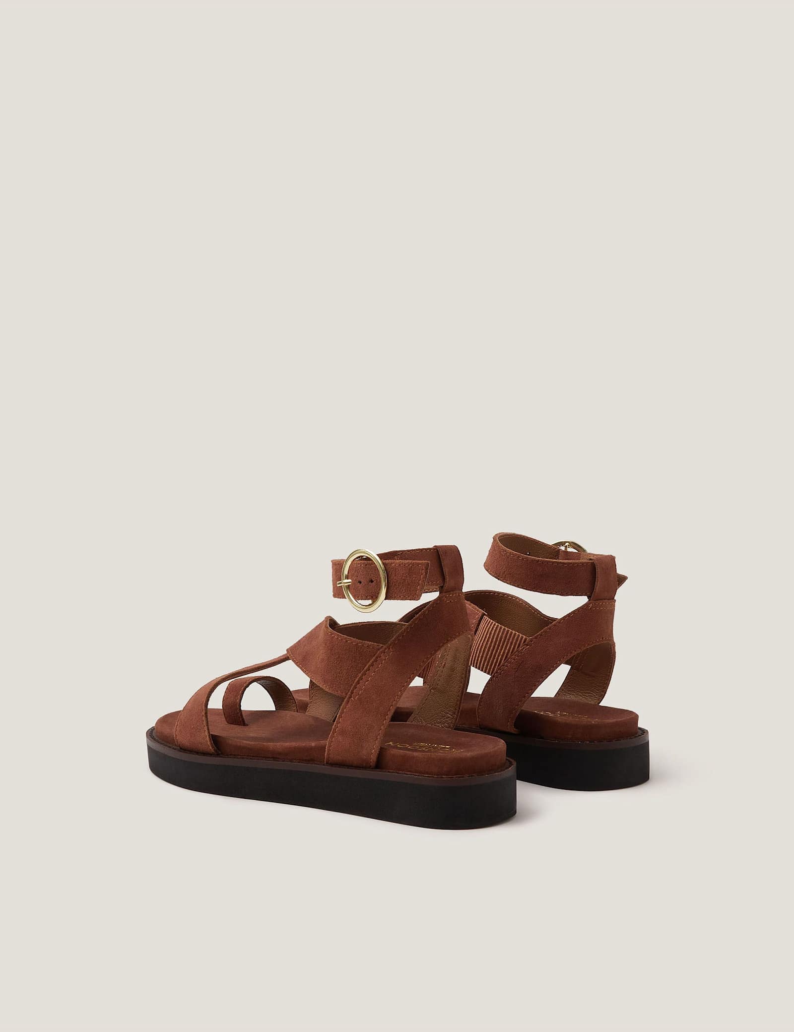 Suede Ankle Strap Flatform Sandals - image 3