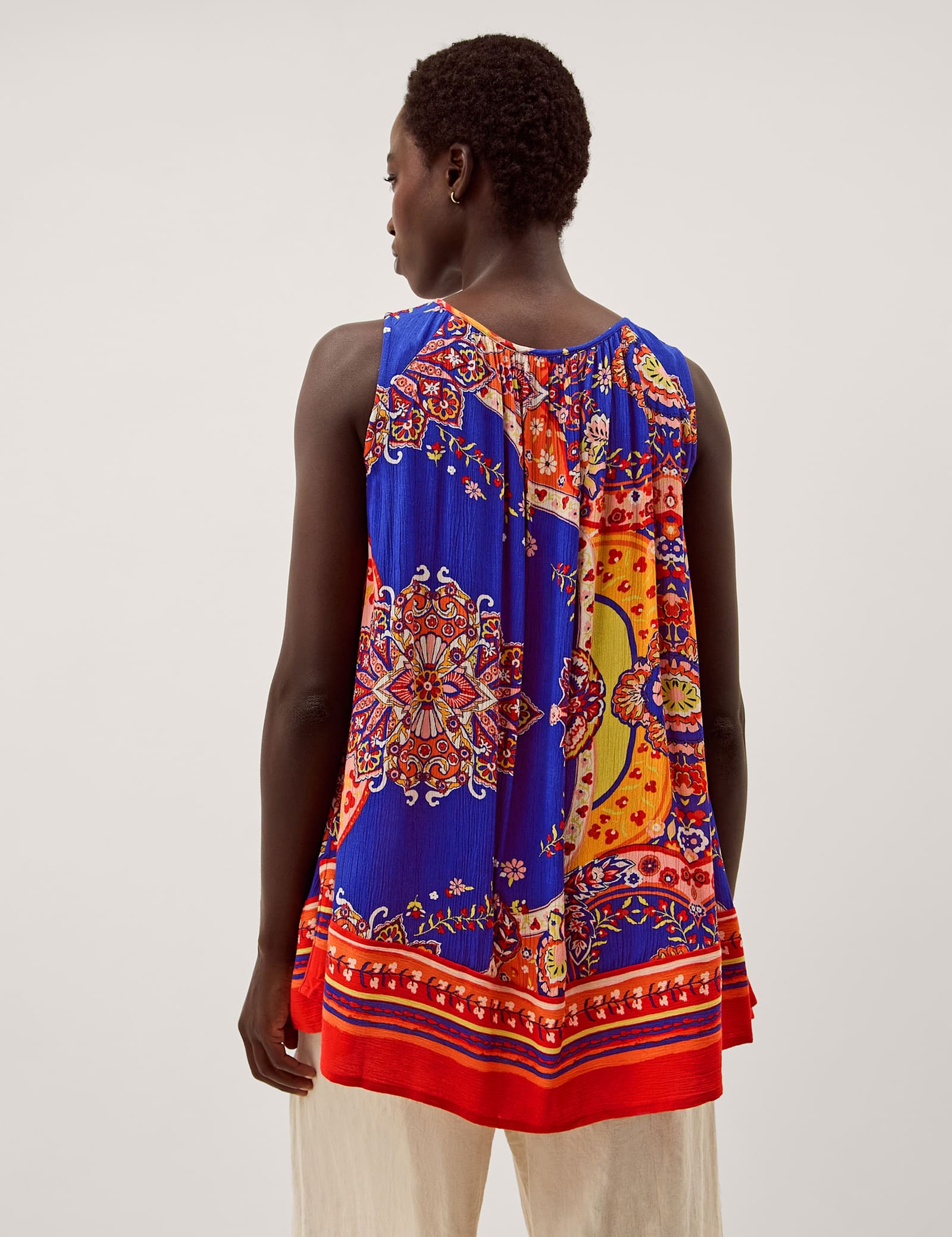 Printed Keyhole Vest Top - image 3