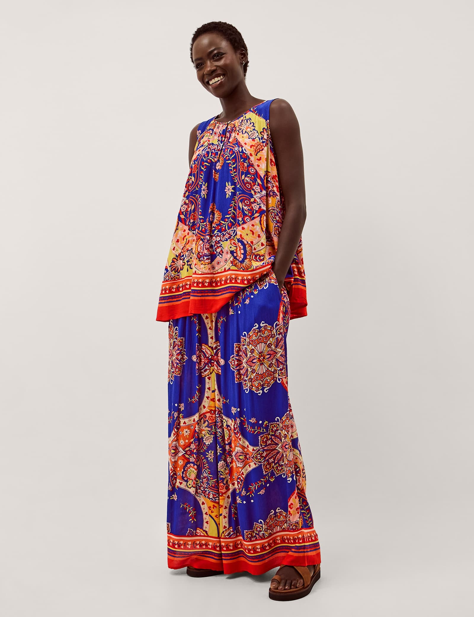 Printed Keyhole Vest Top - image 5