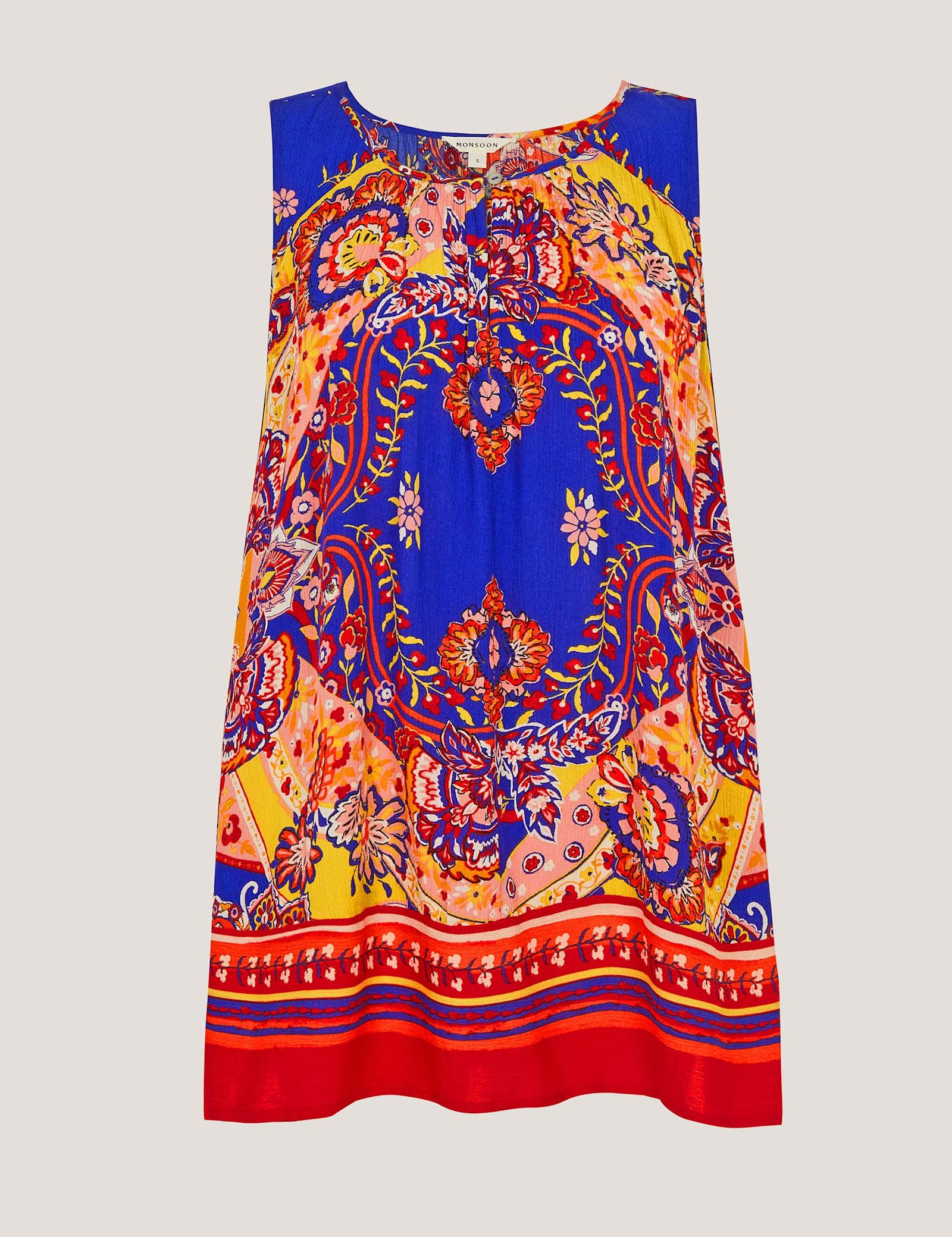 Printed Keyhole Vest Top - image 1