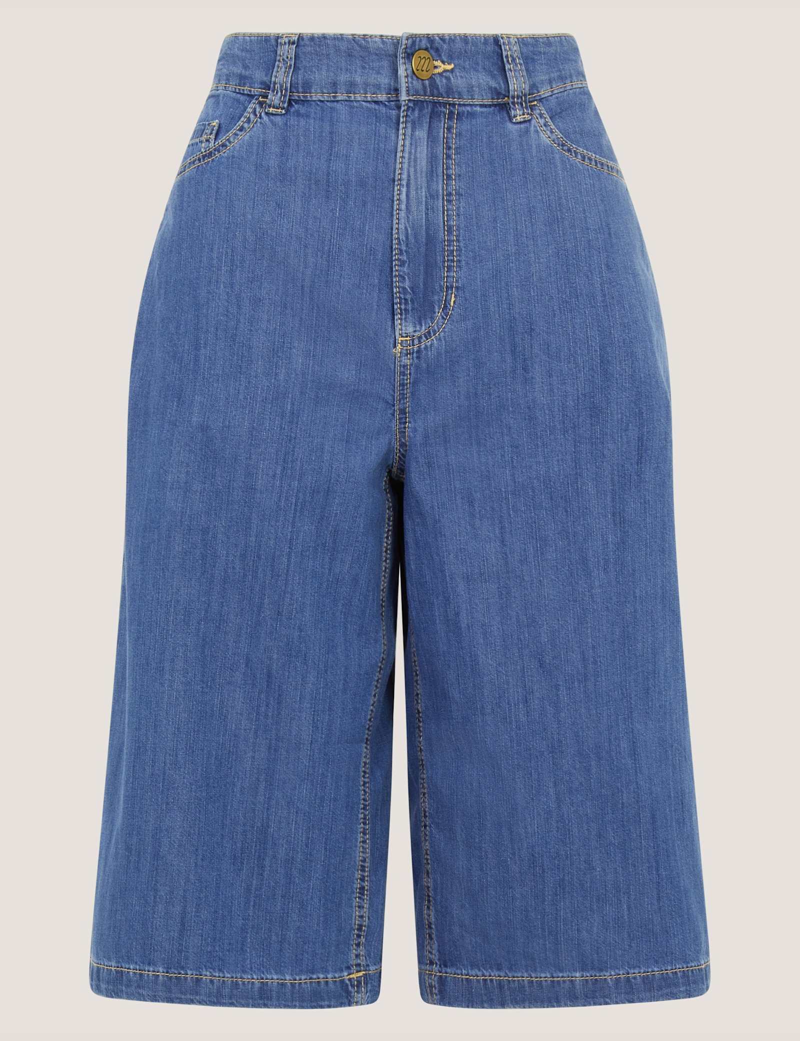 Denim Knee Length Shorts - image 1