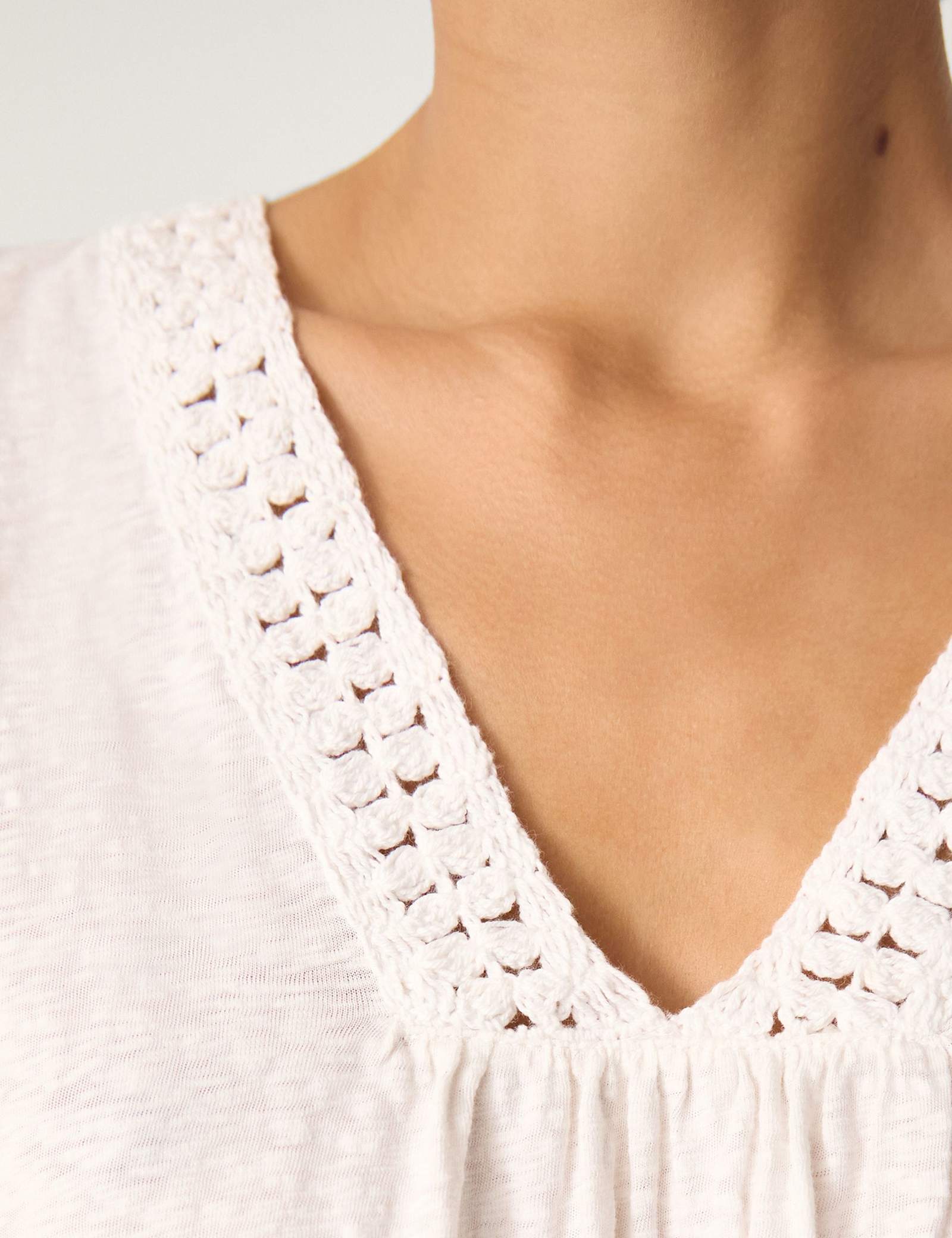 Pure Cotton Embroidered Trim T-Shirt - image 4