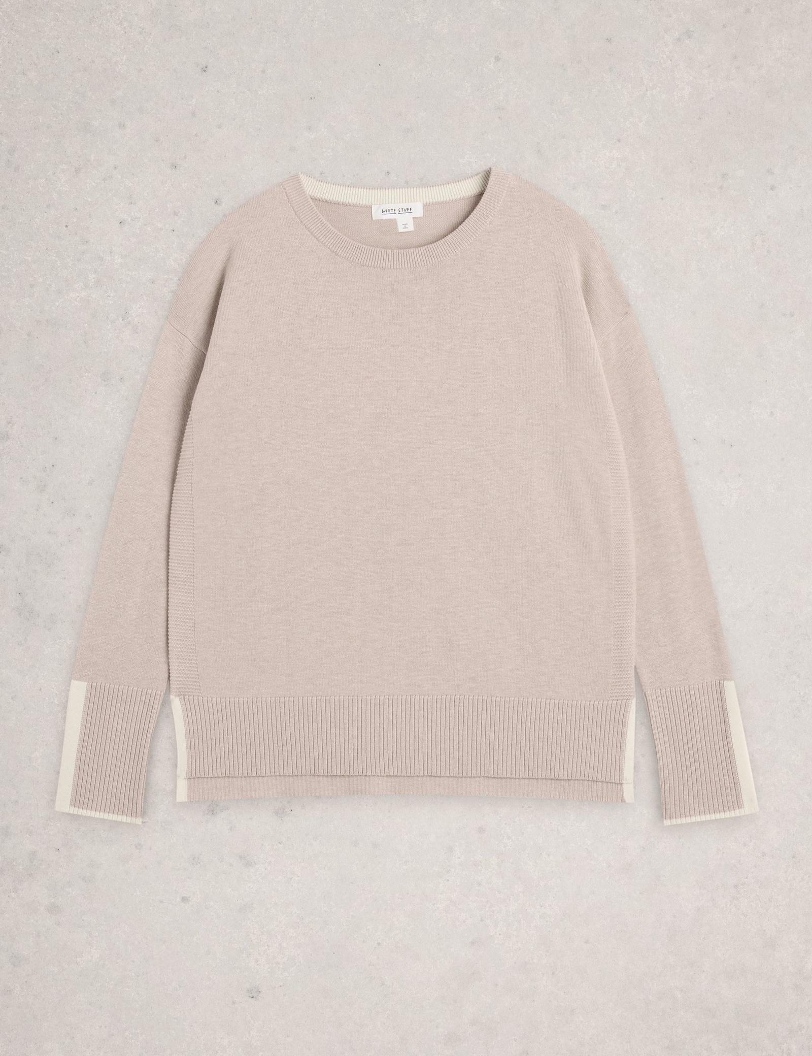 Cotton Modal Blend Crew Neck Jumper - image 1
