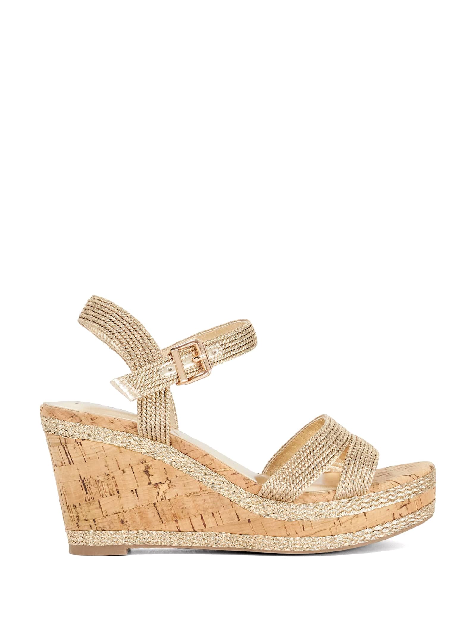 Wide Fit Buckle Wedge Sandals - image 1
