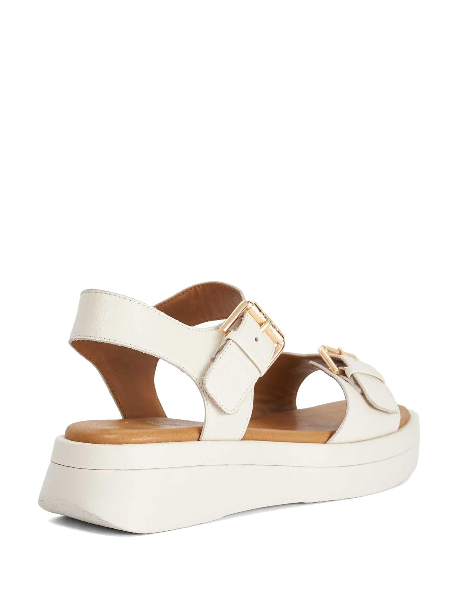 Wide Fit Leather Ankle Strap Wedge Sandals - image 4