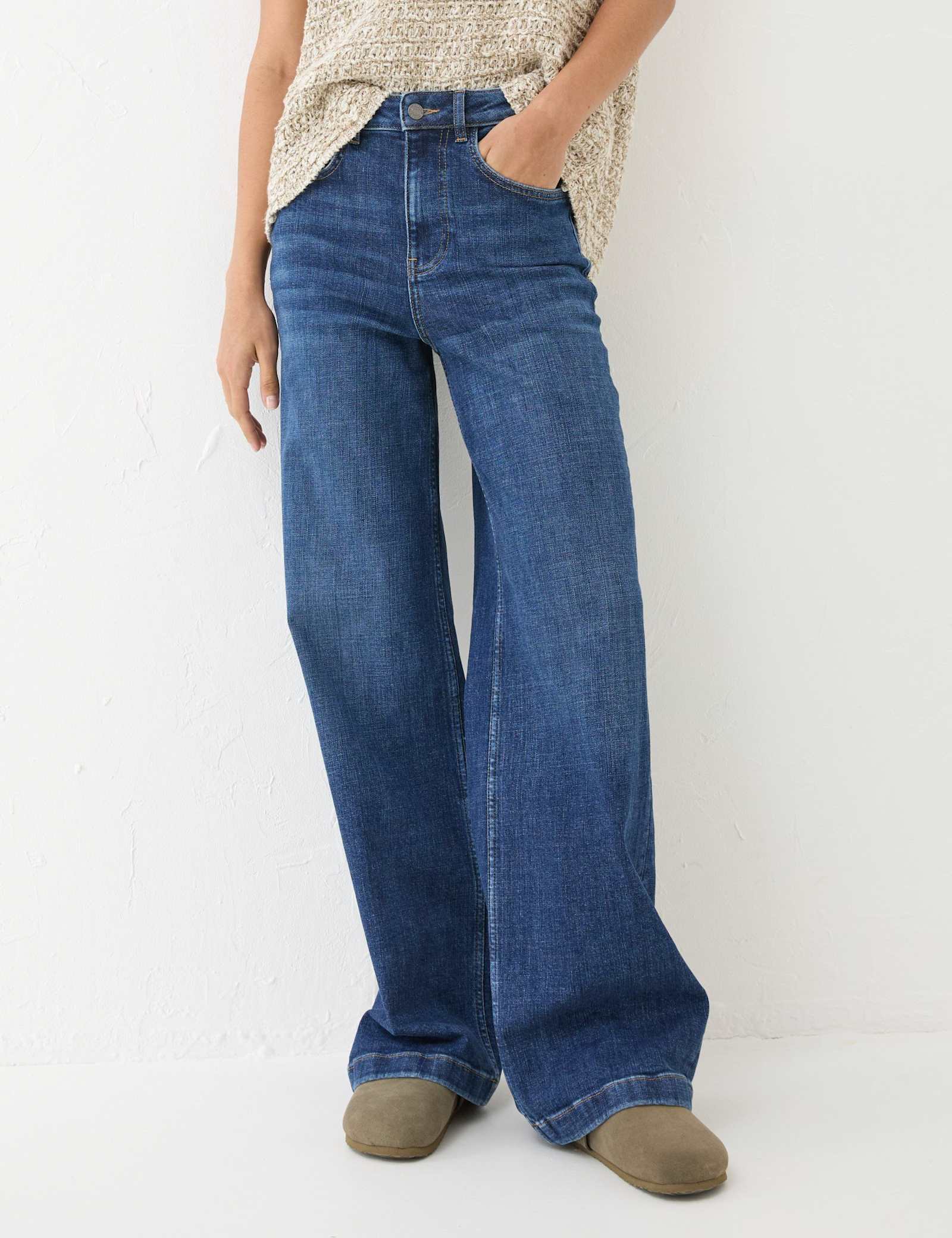 Mid Rise Wide Leg Jeans - image 4