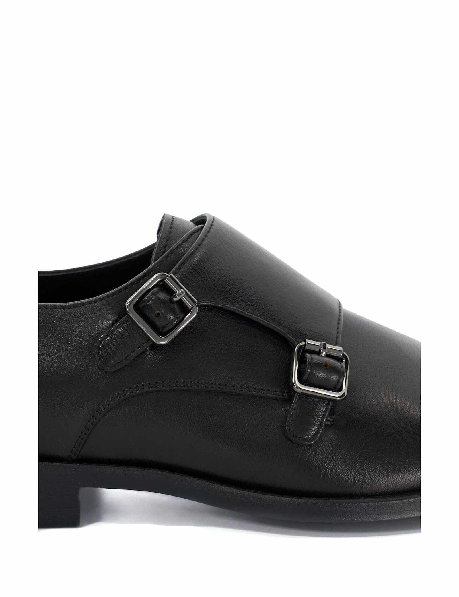 Wide Fit Leather Double Monk Strap Shoes - image 2