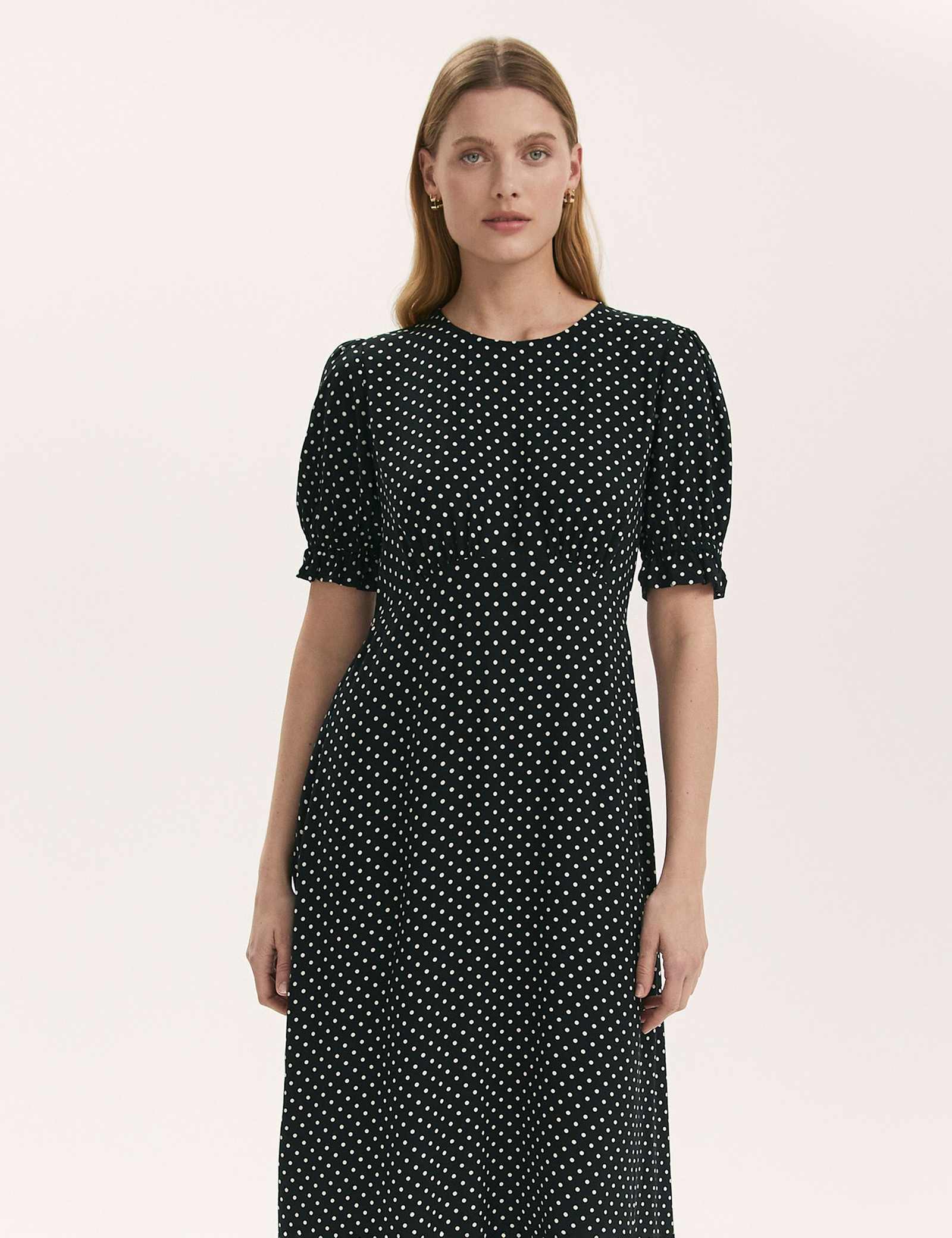 Polka Dot Midi Tea Dress - image 2