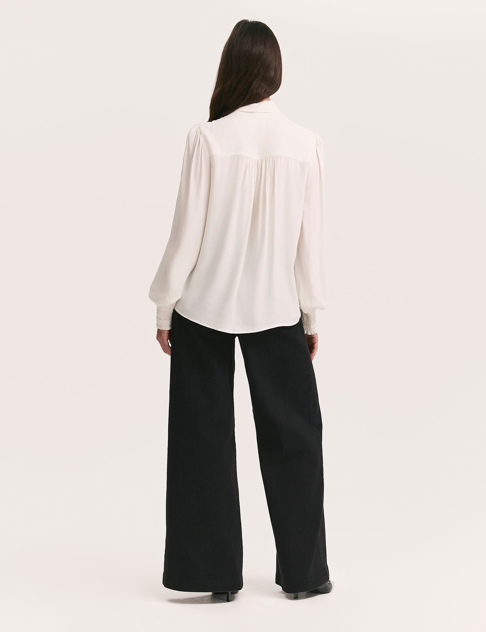 Crepe Tie Neck Blouse - image 4