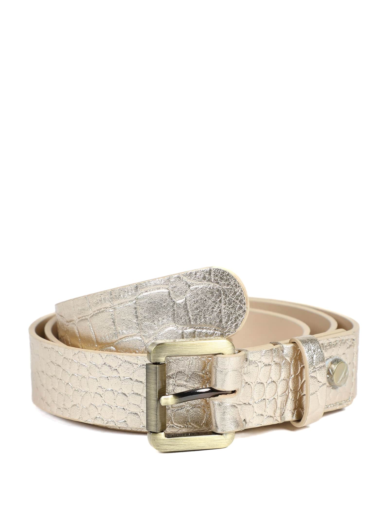 Leather Metallic Jeans Belt - image 3