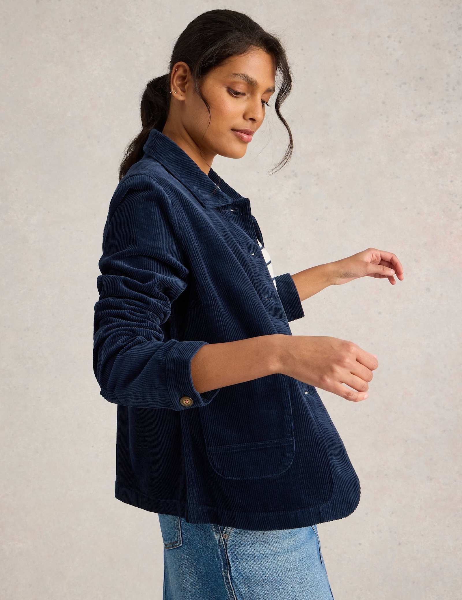 Cotton Rich Cord Short Jacket - image 5